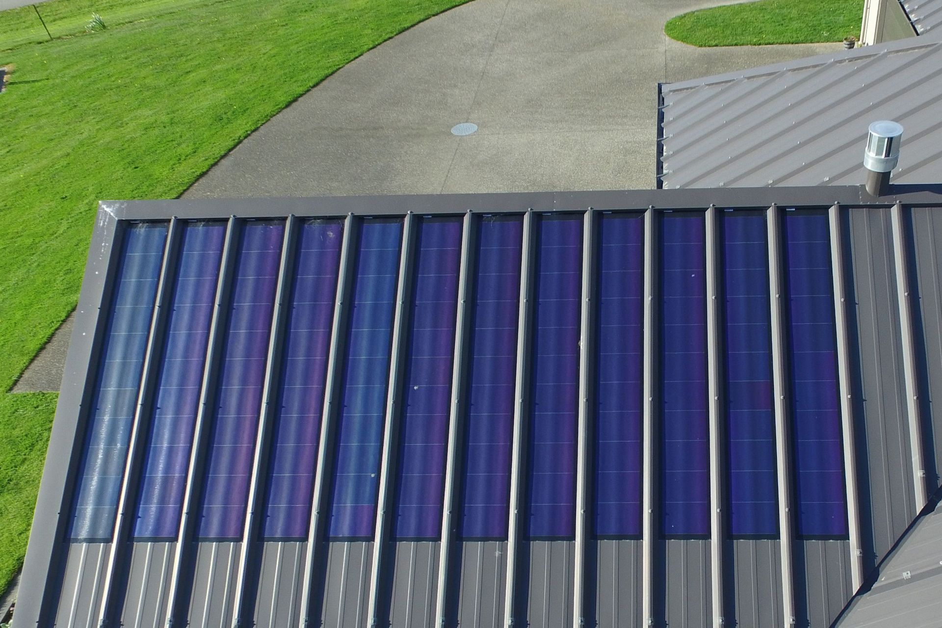 Solar roofing options come in many forms including solar shingles, glass-on-glass solar modules and even solar laminates such as this product from Dimond Roofing.