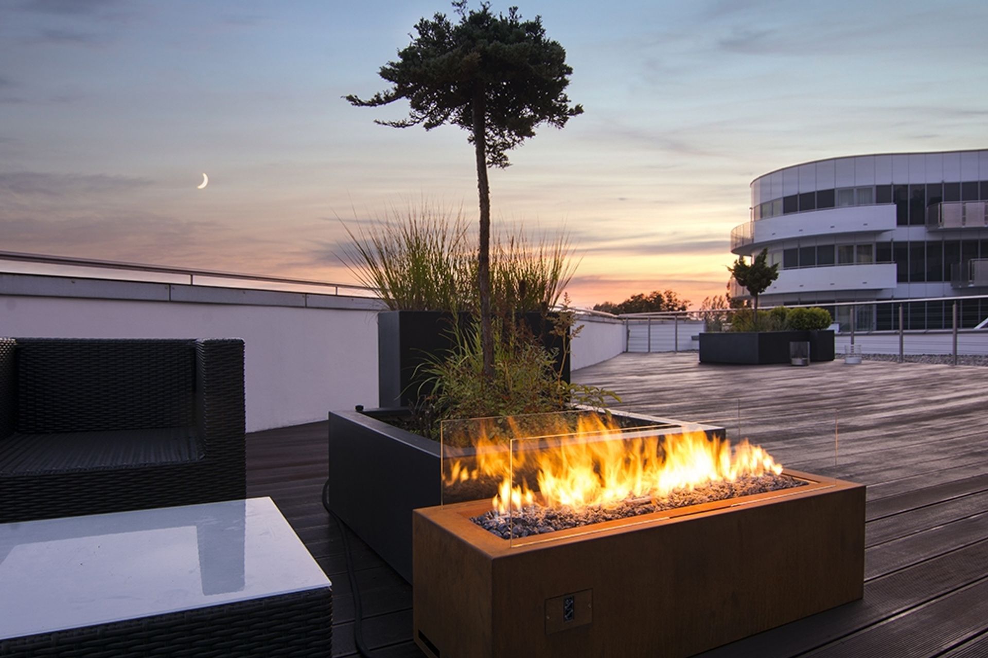 Gas fireplaces aren't just for indoor settings