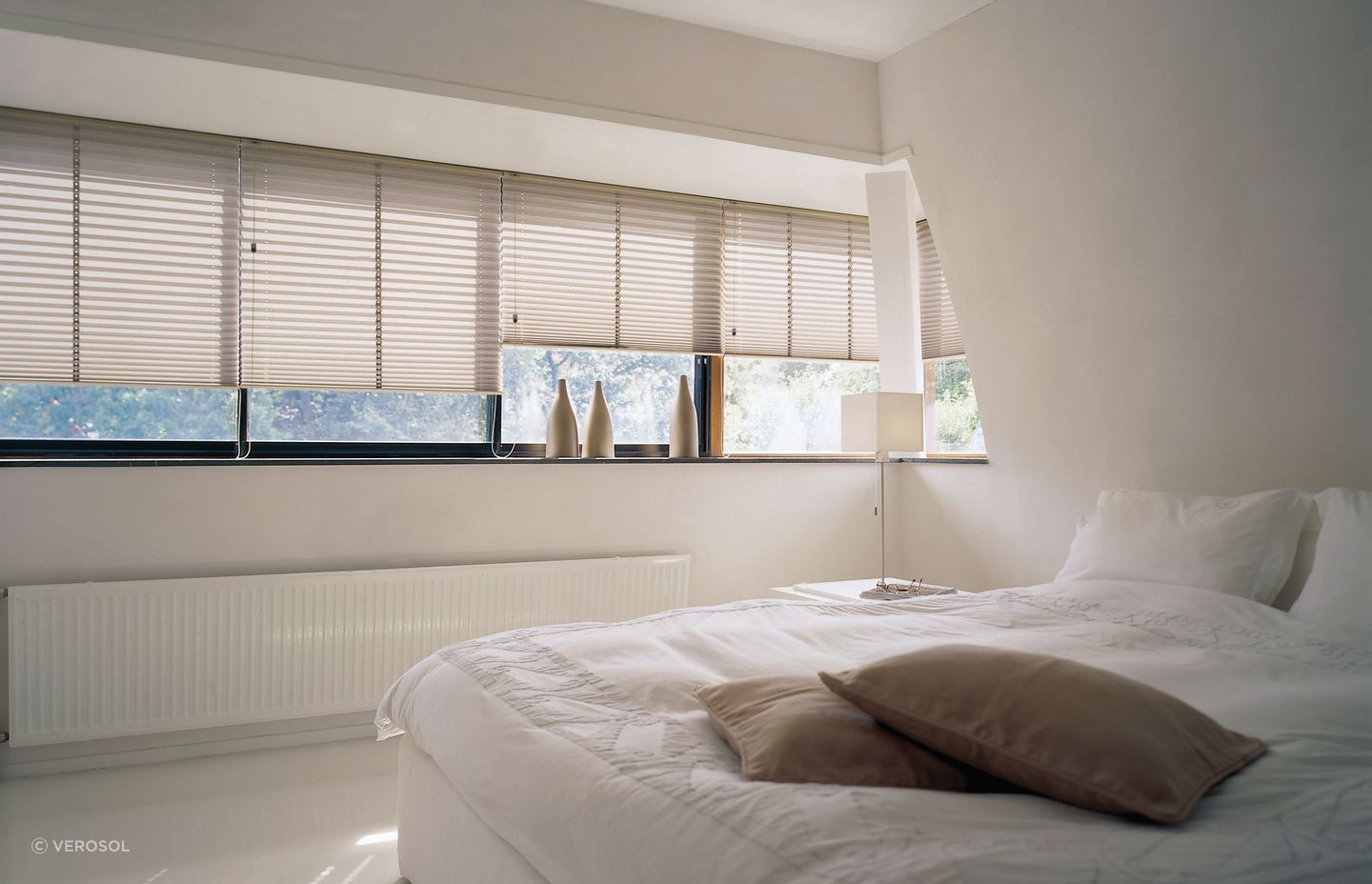Smart window shades allow you to adjust light and privacy at the touch of a button.