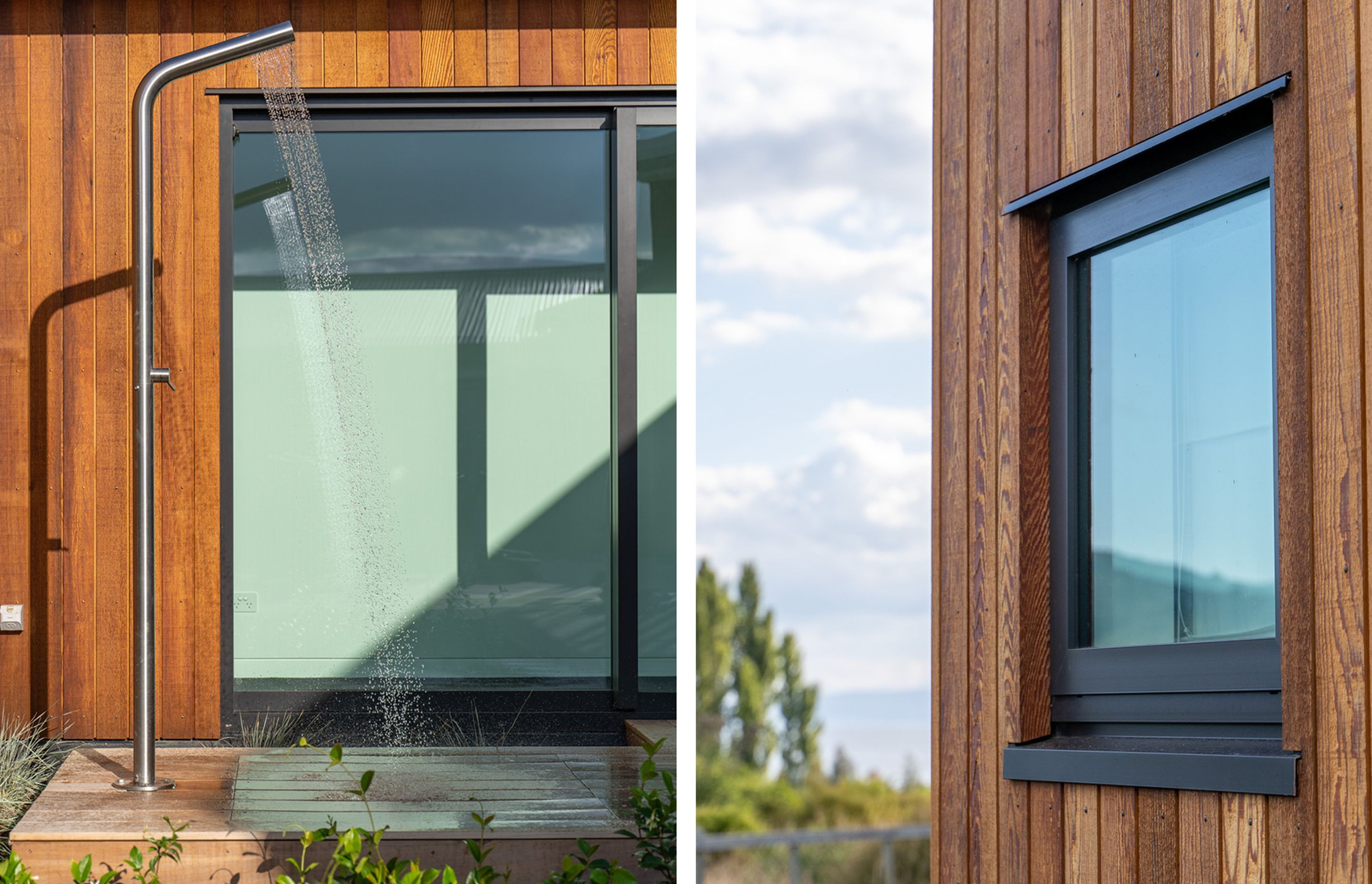The INTERSET Recessed Window Flashing System consists of a set of interlinked flashings and stop-ends that create a 65mm window recess allowing standard aluminium windows to be recessed to the framing line from the outer façade, resulting in a clean, cont