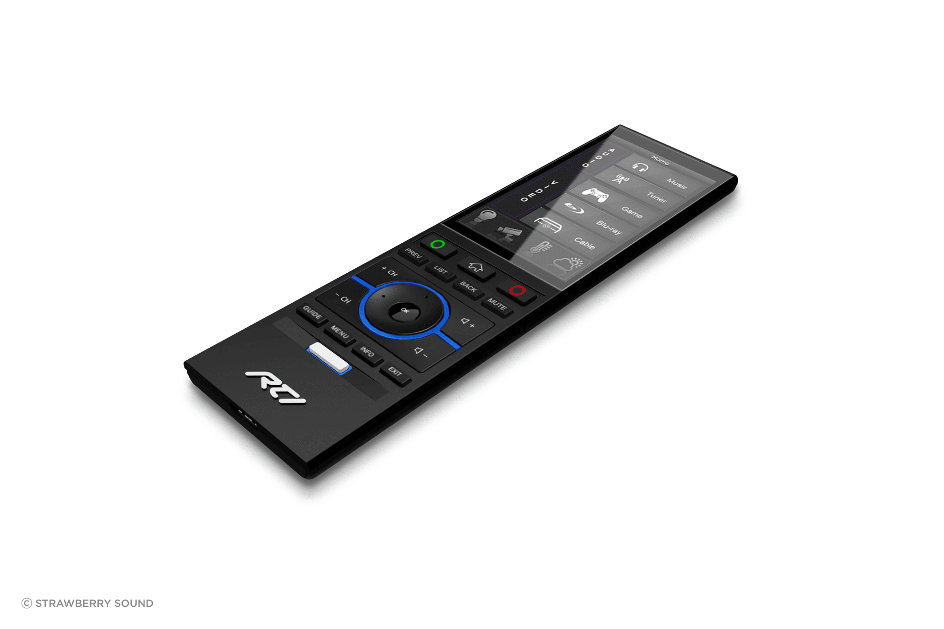 The T4x remote from RTI is a sleek all-in-one device for managing your home automation.