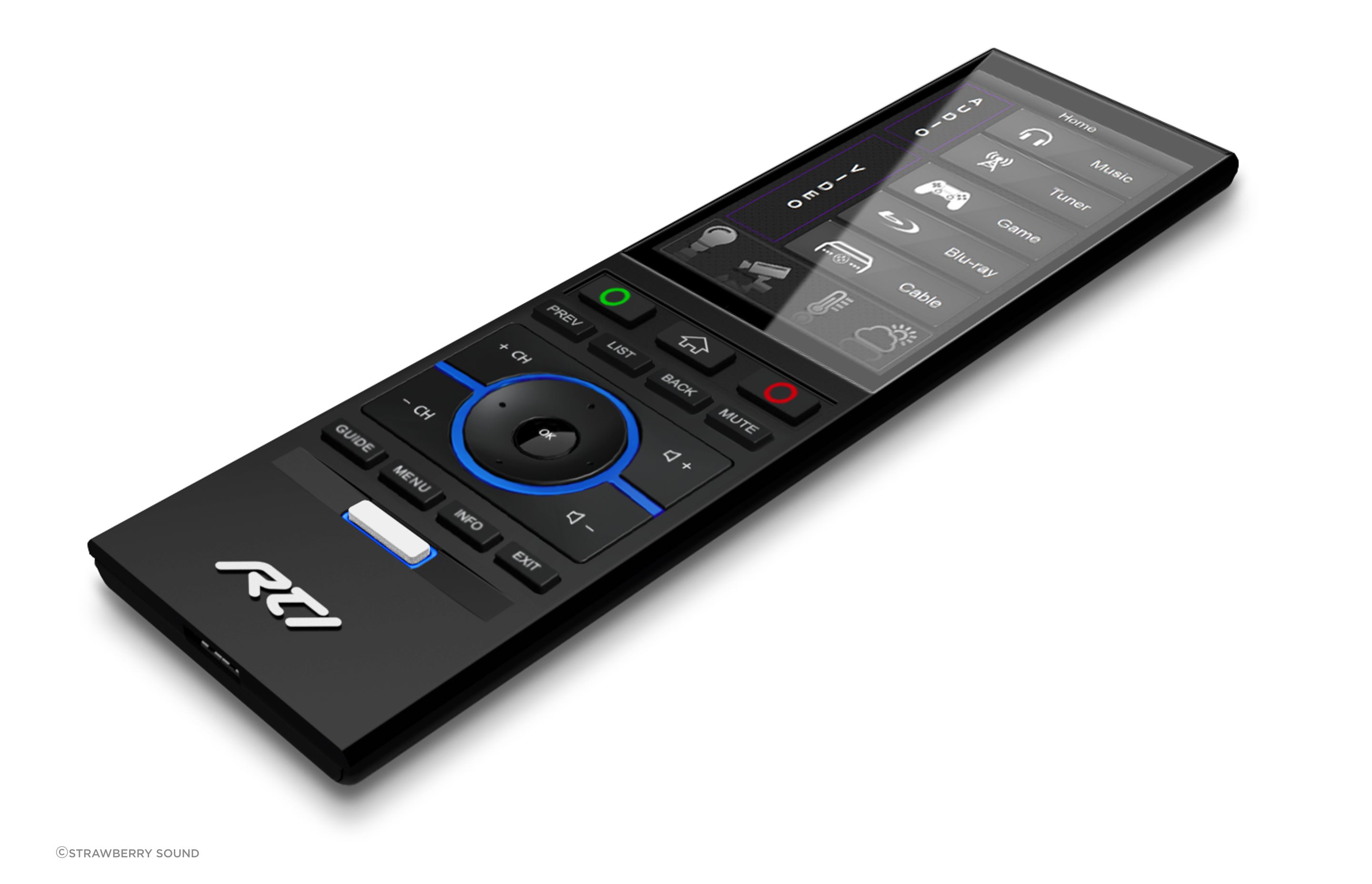 The T4x remote from RTI is a sleek all-in-one device for managing your home automation.