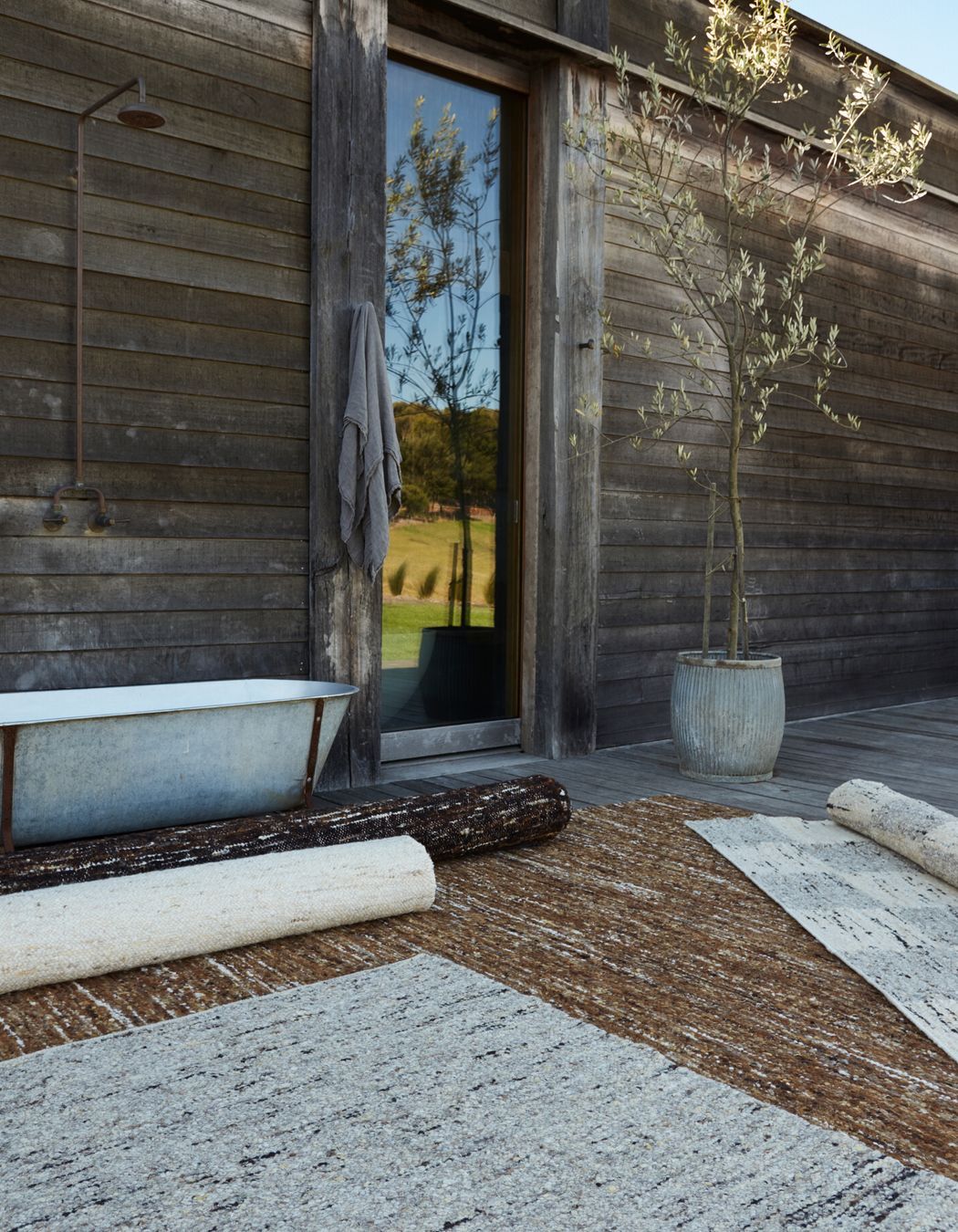 Bren sells these raw, undyed wool rugs from Tribe Home in her store and through her interior design services. Stylist: Rebecca Vitartas; Photographer: Chris Pearce.