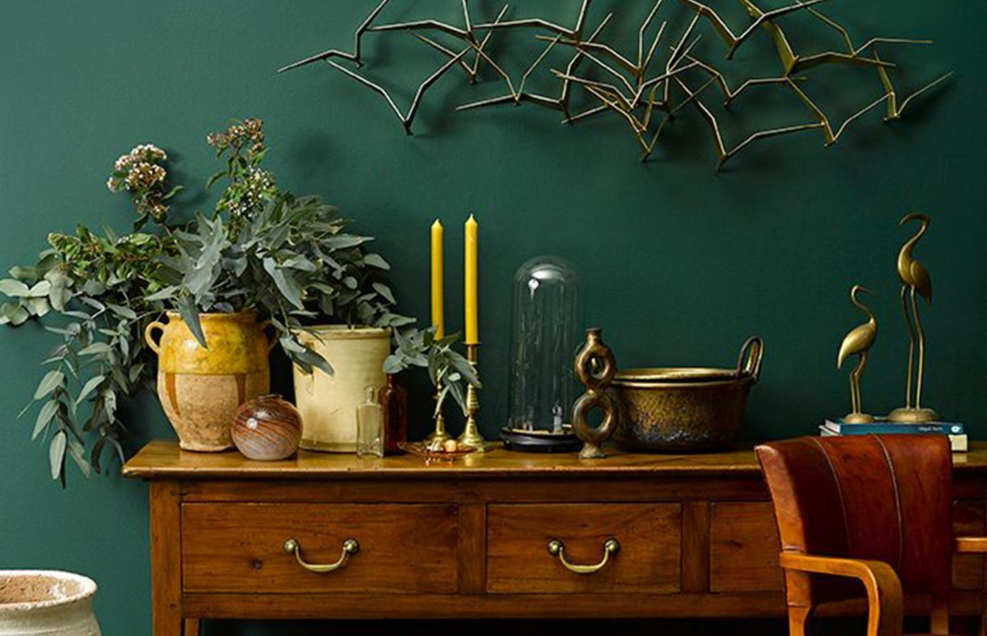 Keep nature close all year round with colours such as Resene Family Tree and team them with natural materials and metallics for a deeply consoling aesthetic.