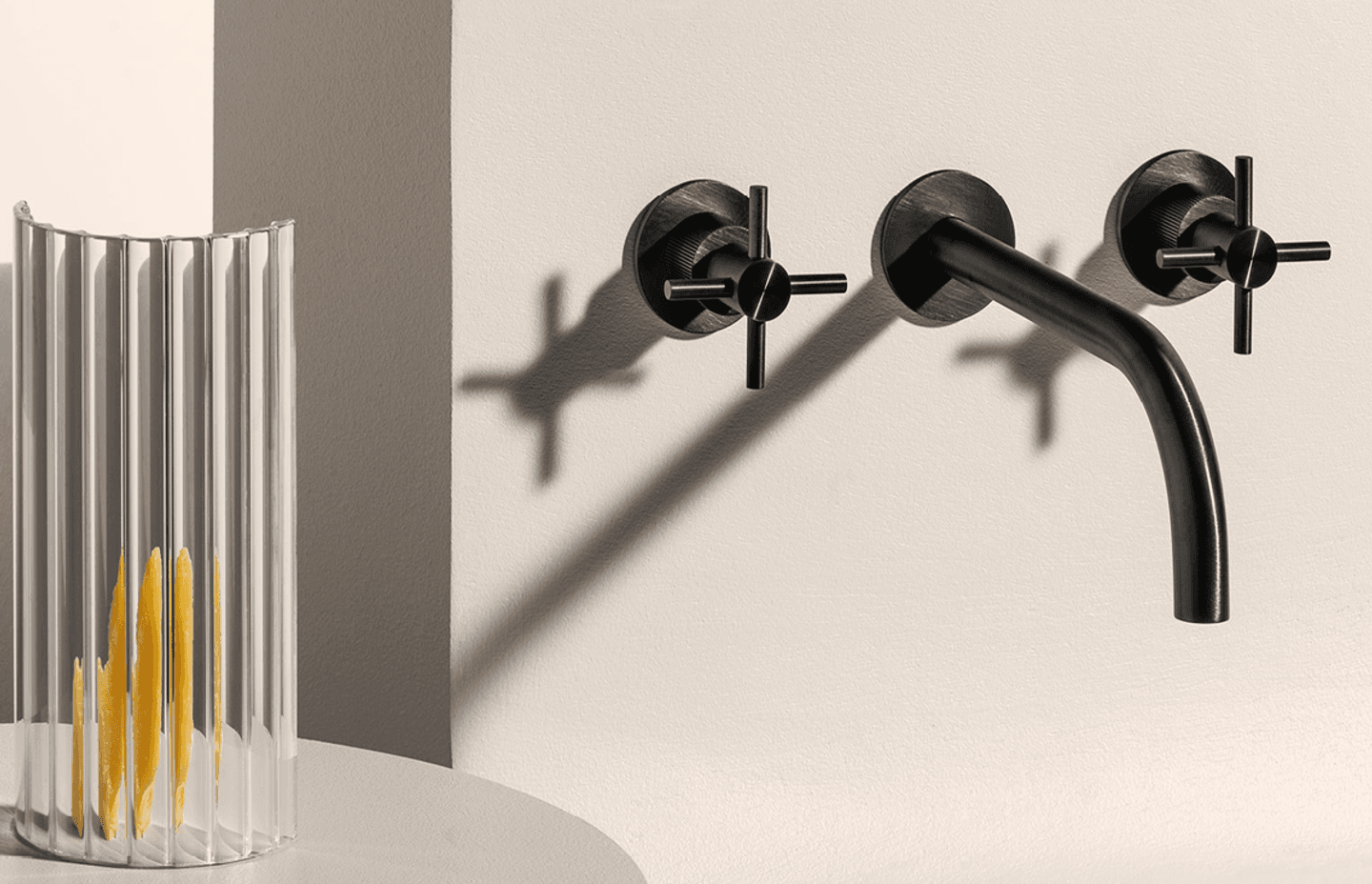 Available in four finishes—including Brushed Black—and with two handle options—cross or lever—Helm was awarded a prestigious Red Dot Award for product design in 2021.