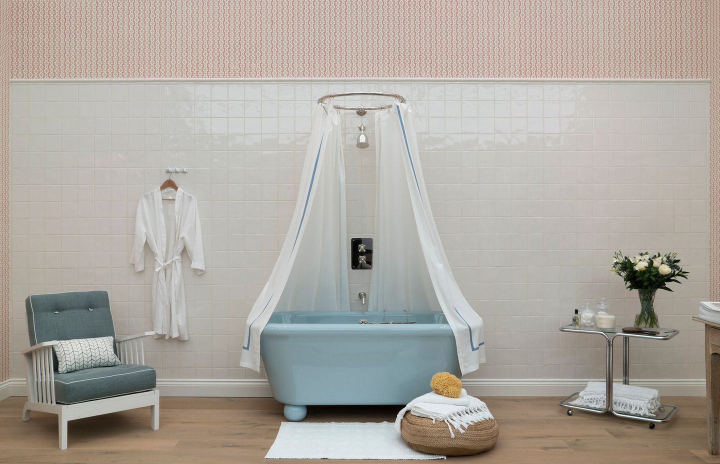 In Residence's Rockwell bath and tapware collections are the perfect example of playing up the bathroom with colour.