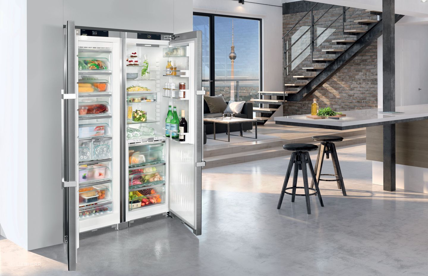 SBSes 8683 PremiumPlus BioFresh NoFrost Side-by-Side combination | Photography by Liebherr