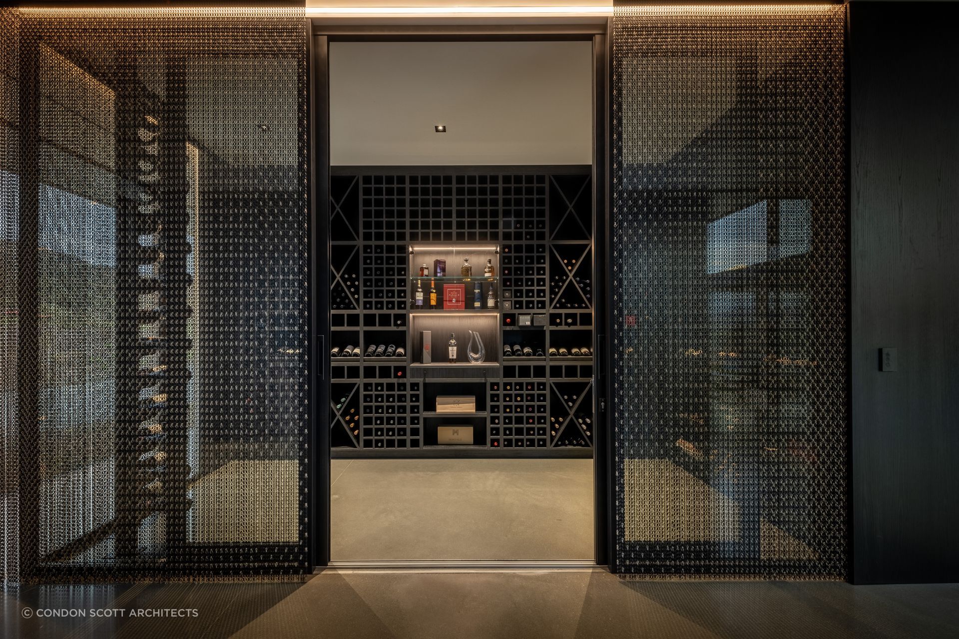 The wine cellar — the first room you see upon entering Bendigo Terrace House. | Photographer: Simon Larkin
