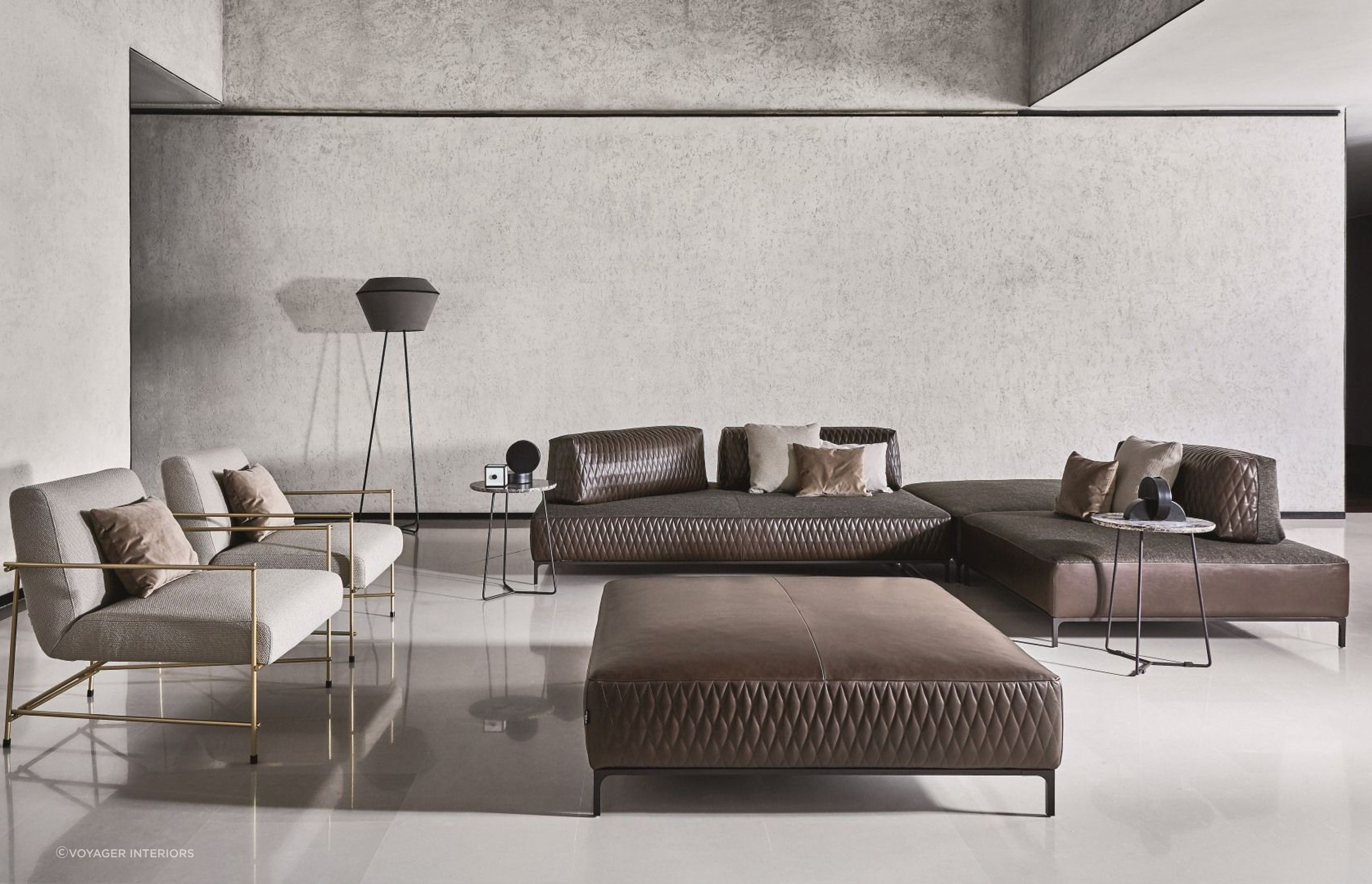 Furniture with clean lines and tighter fabrics like the Sanders Air Sofa perfectly encapsulate minimalist styling