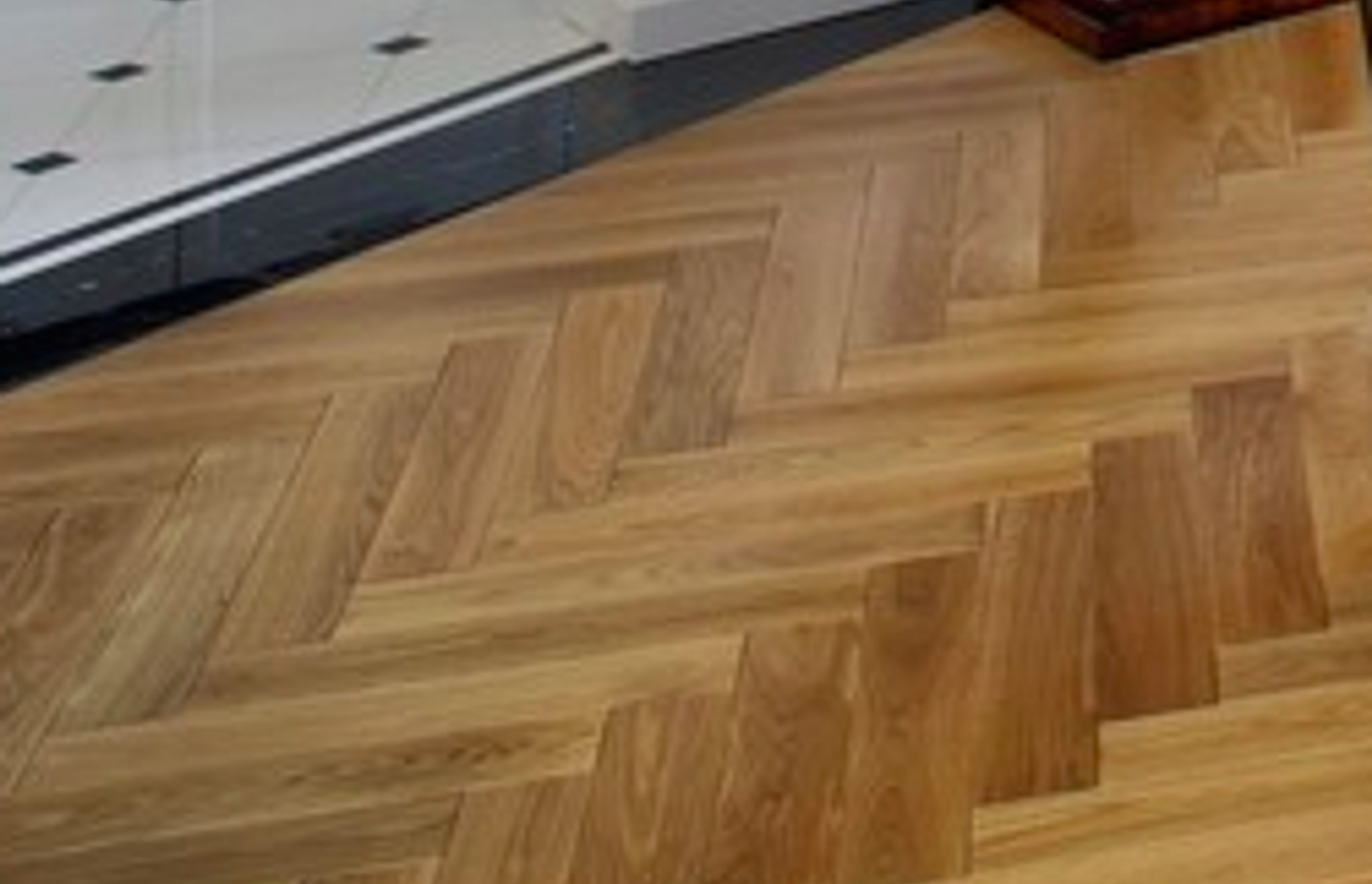 Herringbone style timber floor