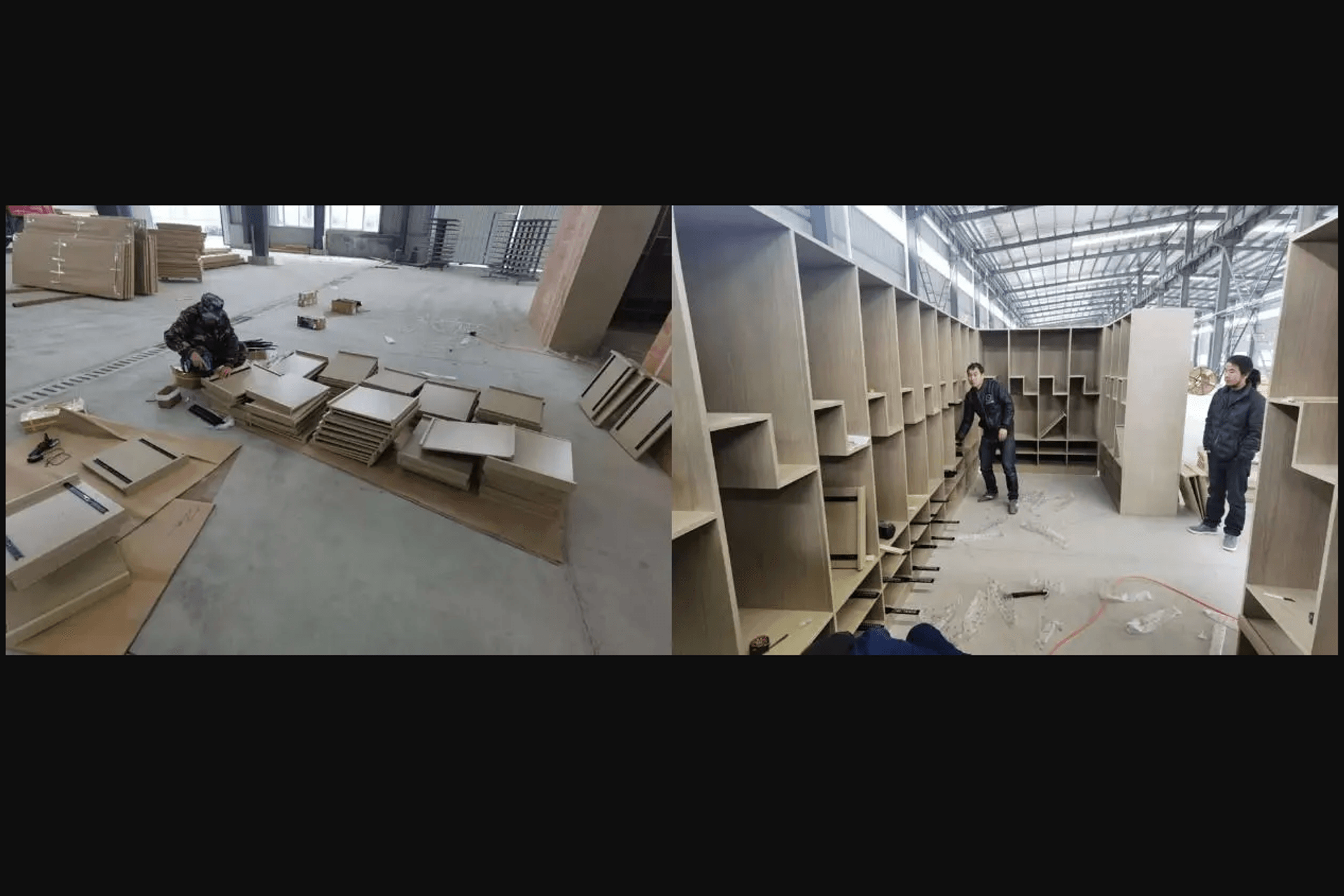 Factory assembly mockup based on SketchUp model