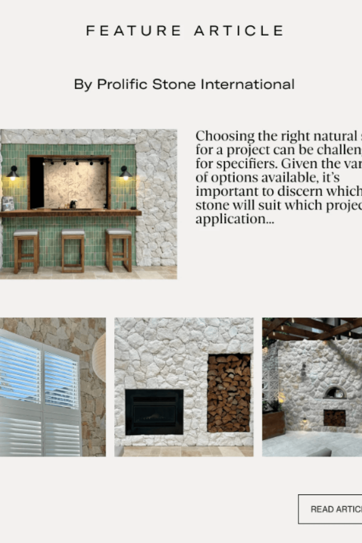 Prolific Stone's article featured in Curated Collection