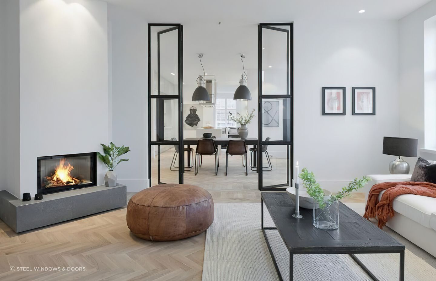 Steel framed doors are a great example of robust design and contemporary styling.