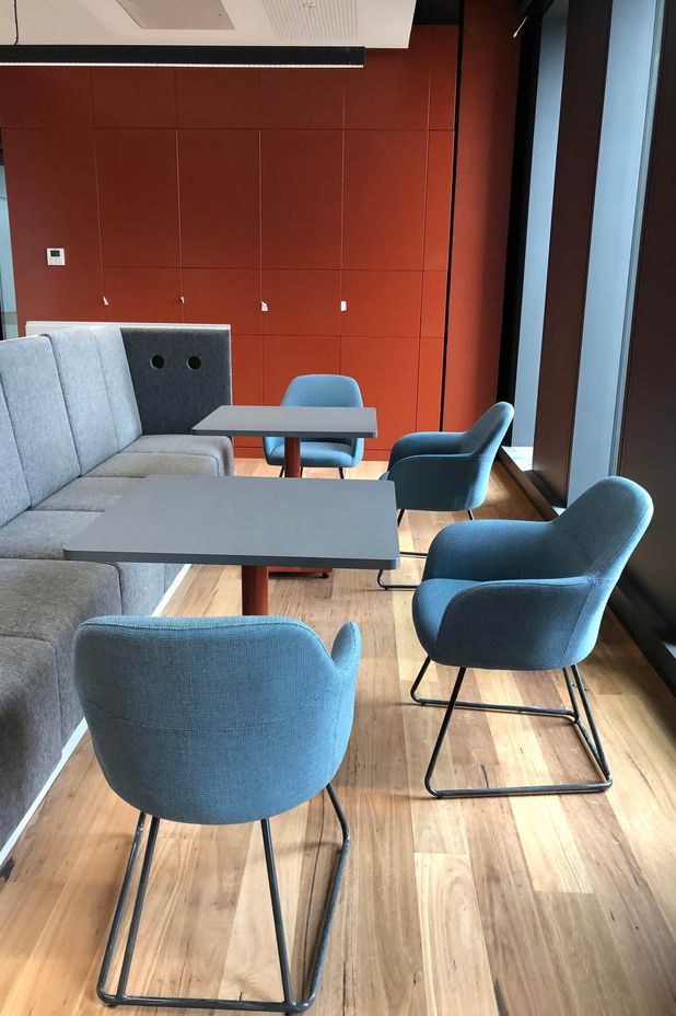 Custom tables and Struve chairs