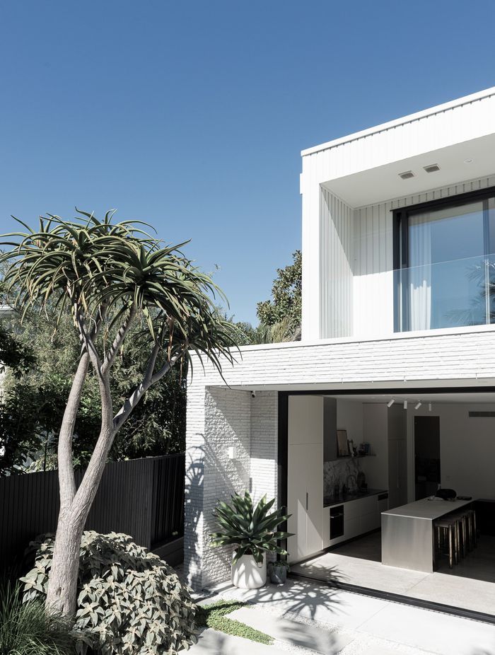 Newnham and Barry's property is one of only three or four homes in the country to use this split white brick.