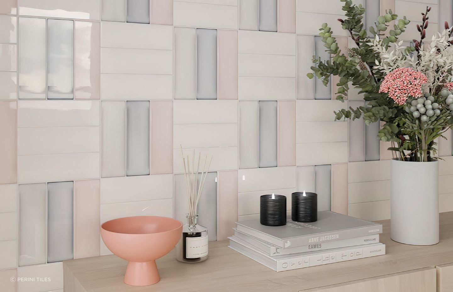 Our playful Taffee collection includes a lush array of soft colours that are paired with a rich, glossy surface finish. These stylish subway tiles can be used throughout your home’s interior spaces to create an elegant feature that will not impeded on the perception of size in a room.