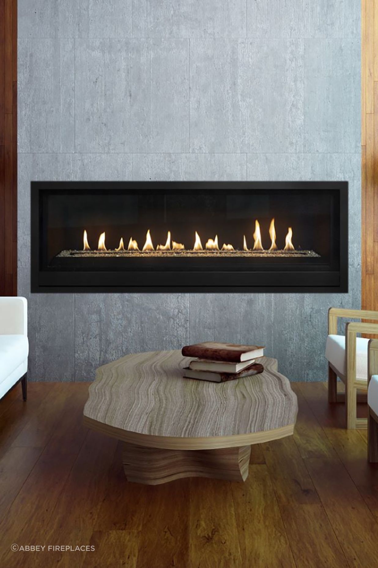The Lopi Probuilder 54 GSB Gas Fireplace can be the centrepiece of a room.