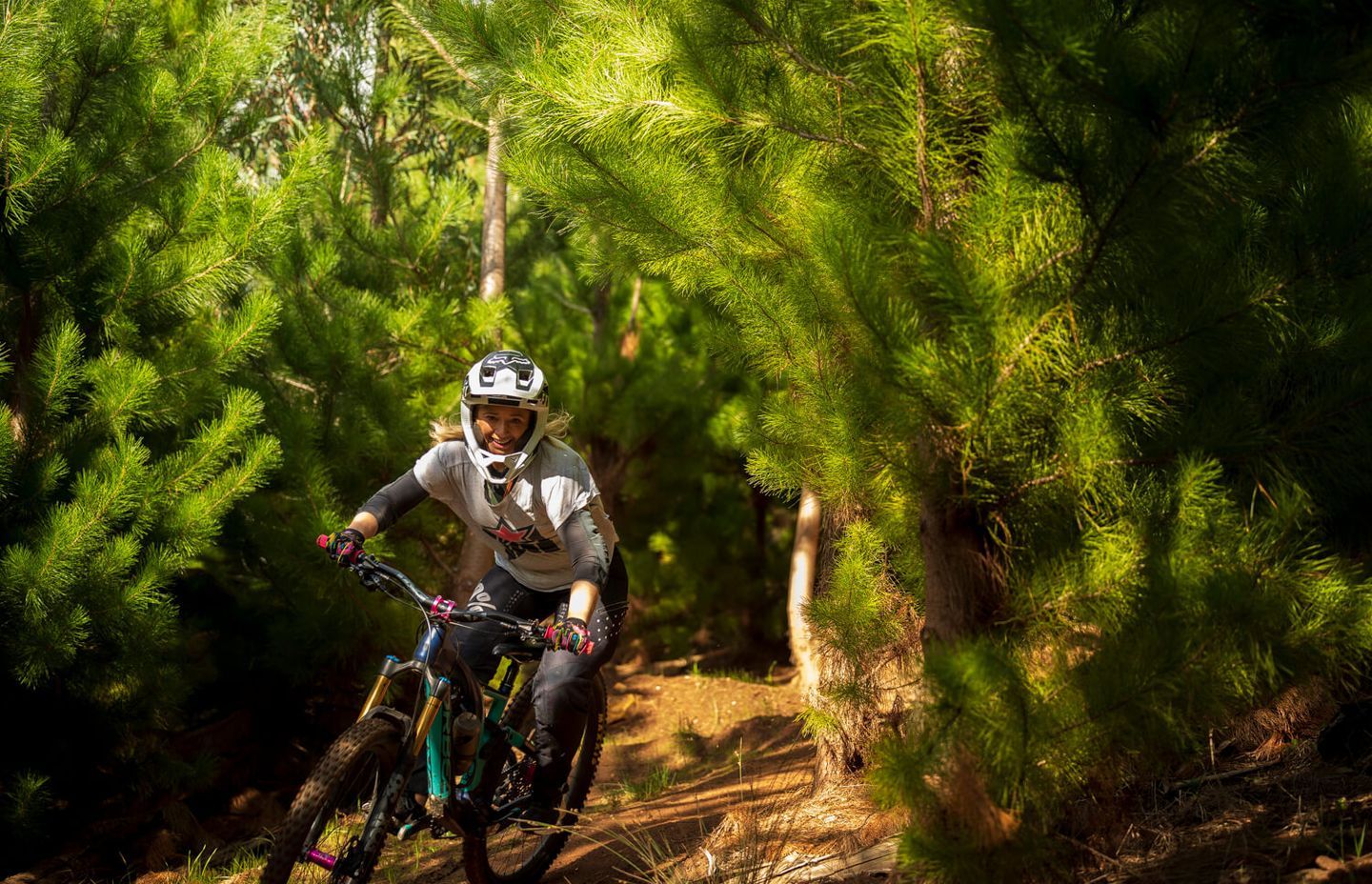 All smiles at the Bennett’s Forest Reserve in the Adelaide Hills.