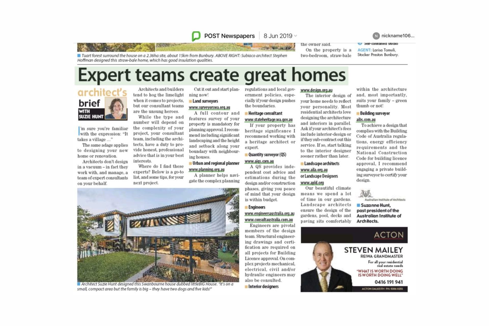 Expert Teams Create Great Projects