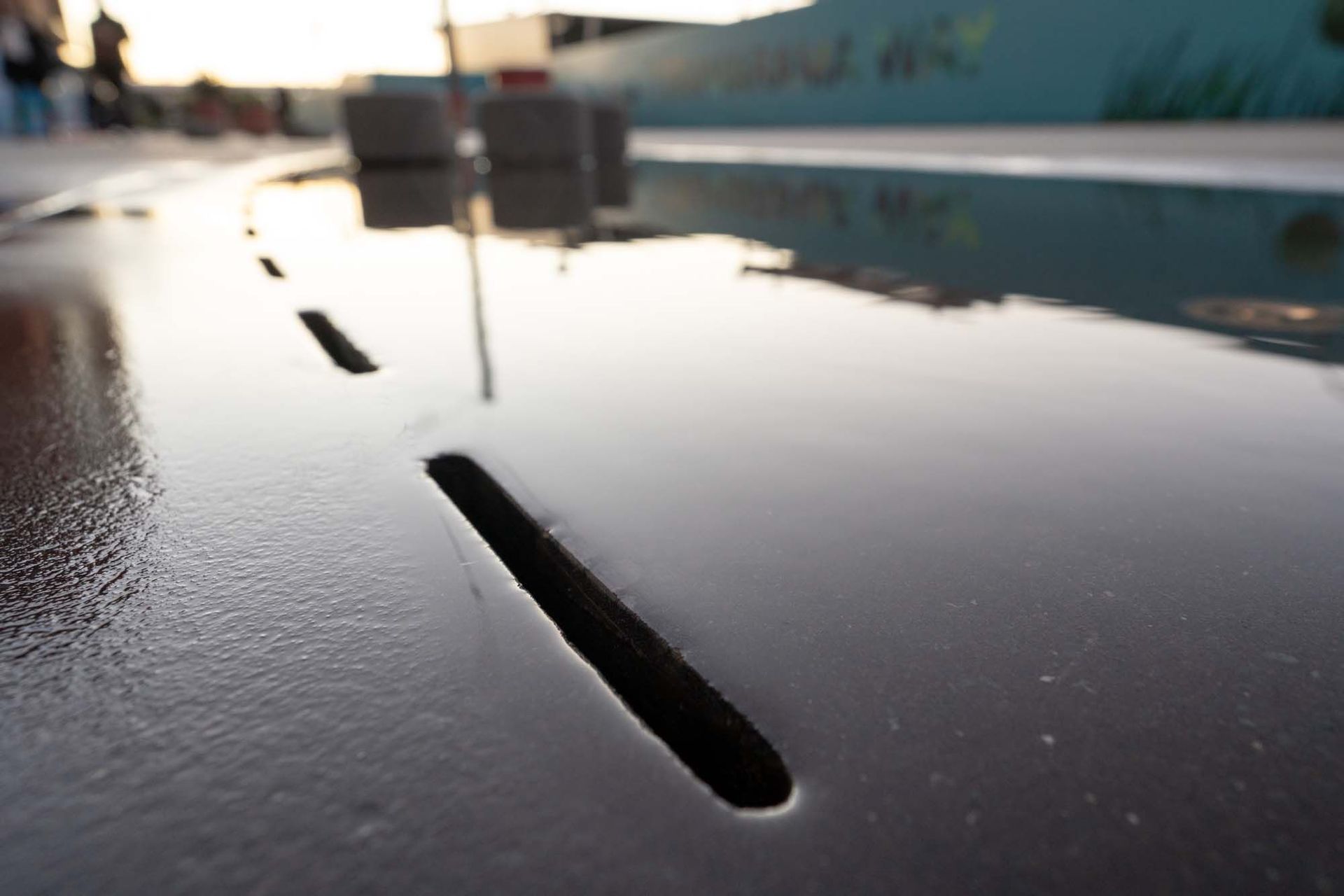 Jagas precast 'puddles' and streetscape for Tiramarama Way at Auckland's Wynyard Quarter.
