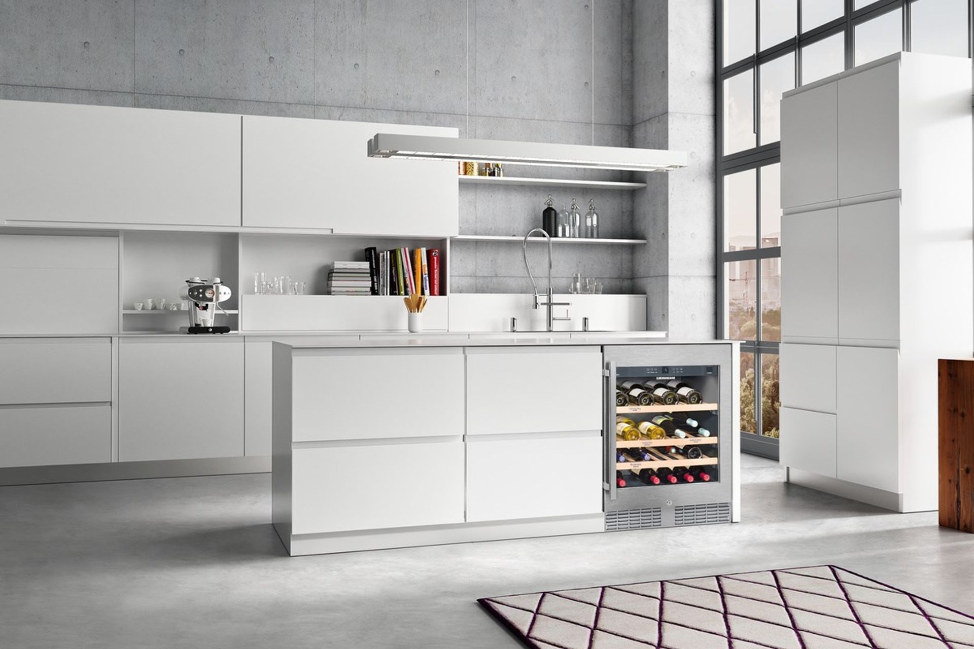 UWKes 1752 GrandCru Single Zone Built-in Underbench Wine Cellar | Photography by Liebherr