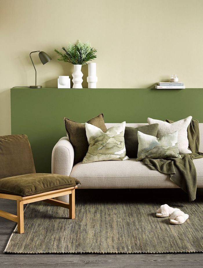 Natural greens offer a grounding effect.