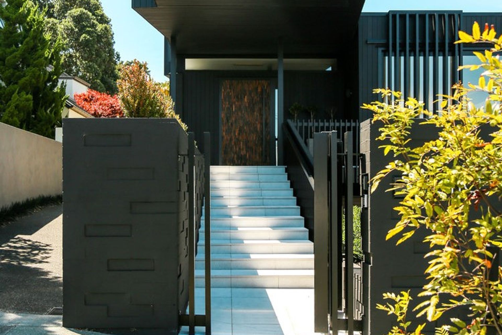 A unique find with the patterned door of this superbly renovated home in Remuera