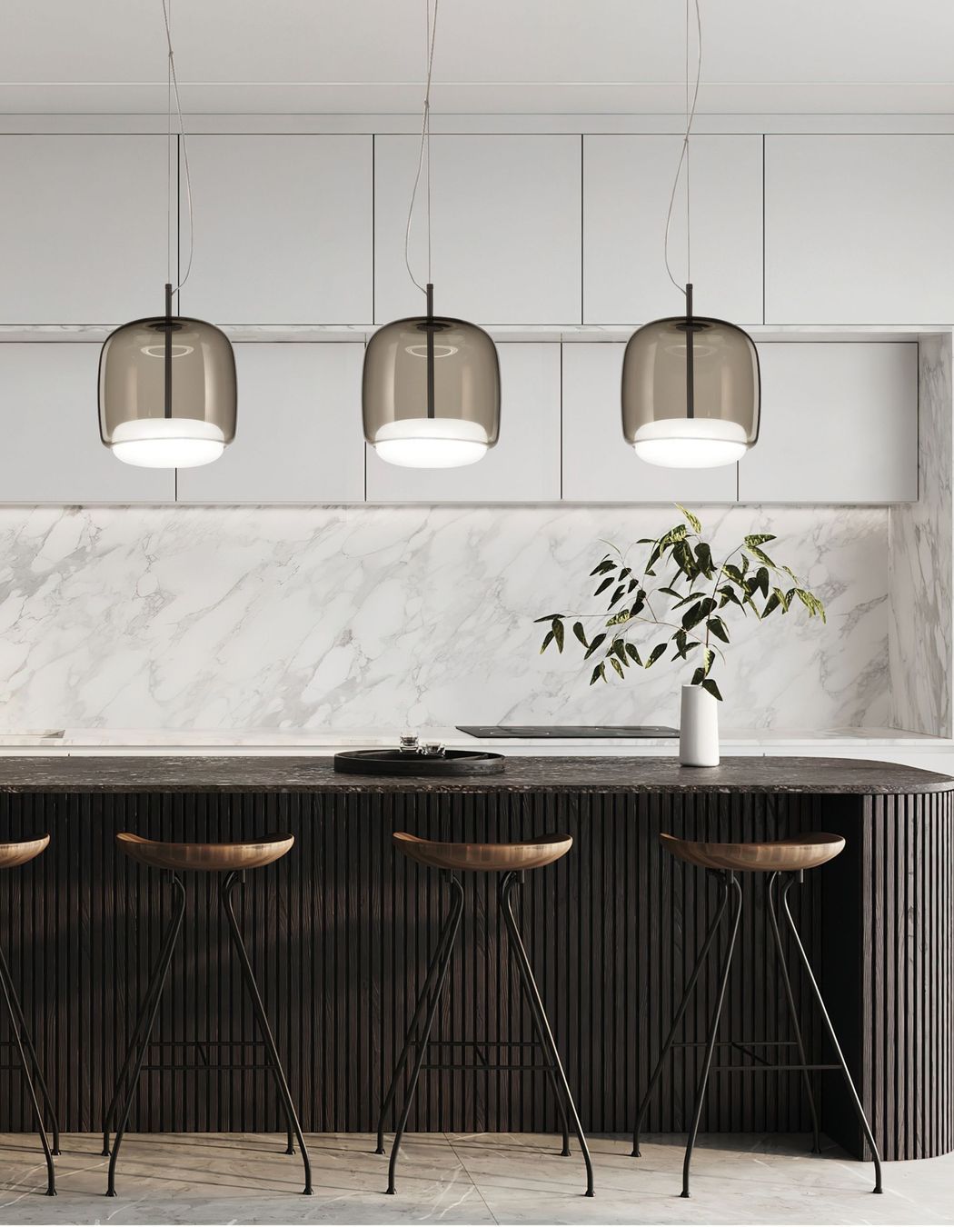 The Jube collection includes suspension, wall, table, and floor lamps, all with LED light sources