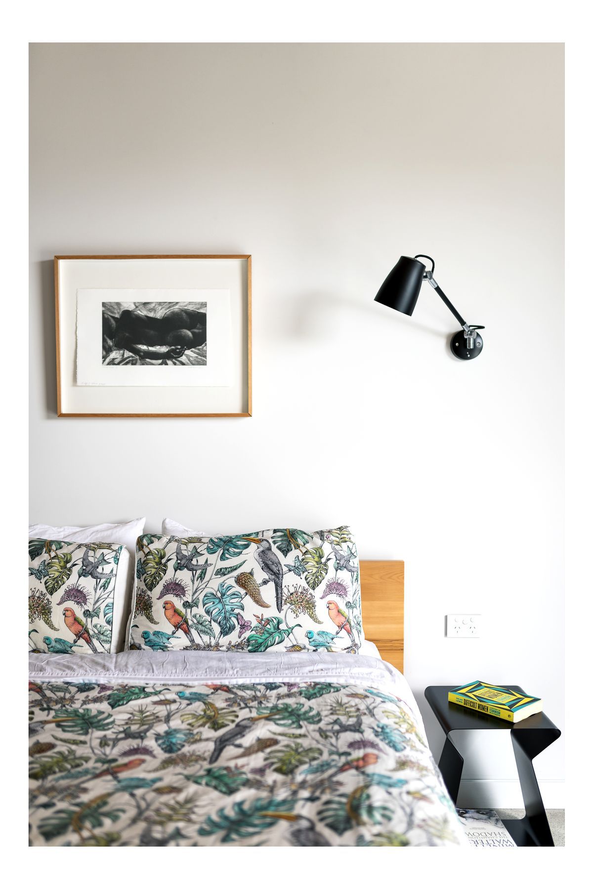 The house has four bedrooms, two bathrooms and a powder room. The walls are painted in Resene Snowdrift, which is offset by all steel being painted in Resene Nero.