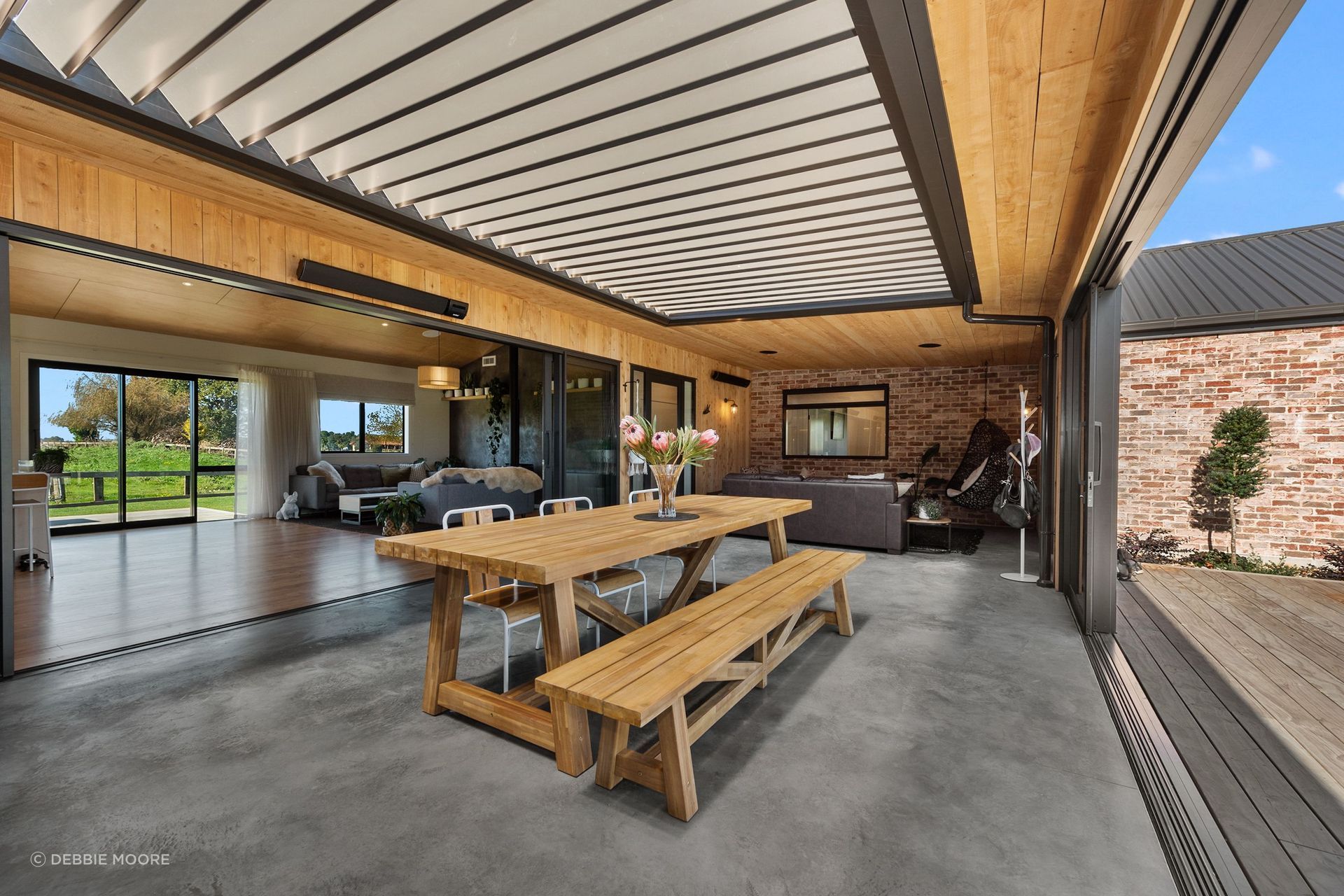 Rob is pleased with the look and function of the louvre roof by NZ Louvre in Cambridge. “Good product, top finish. The install wasn’t straightforward: we had to get an engineer and put together plans for steel to support that structure.”