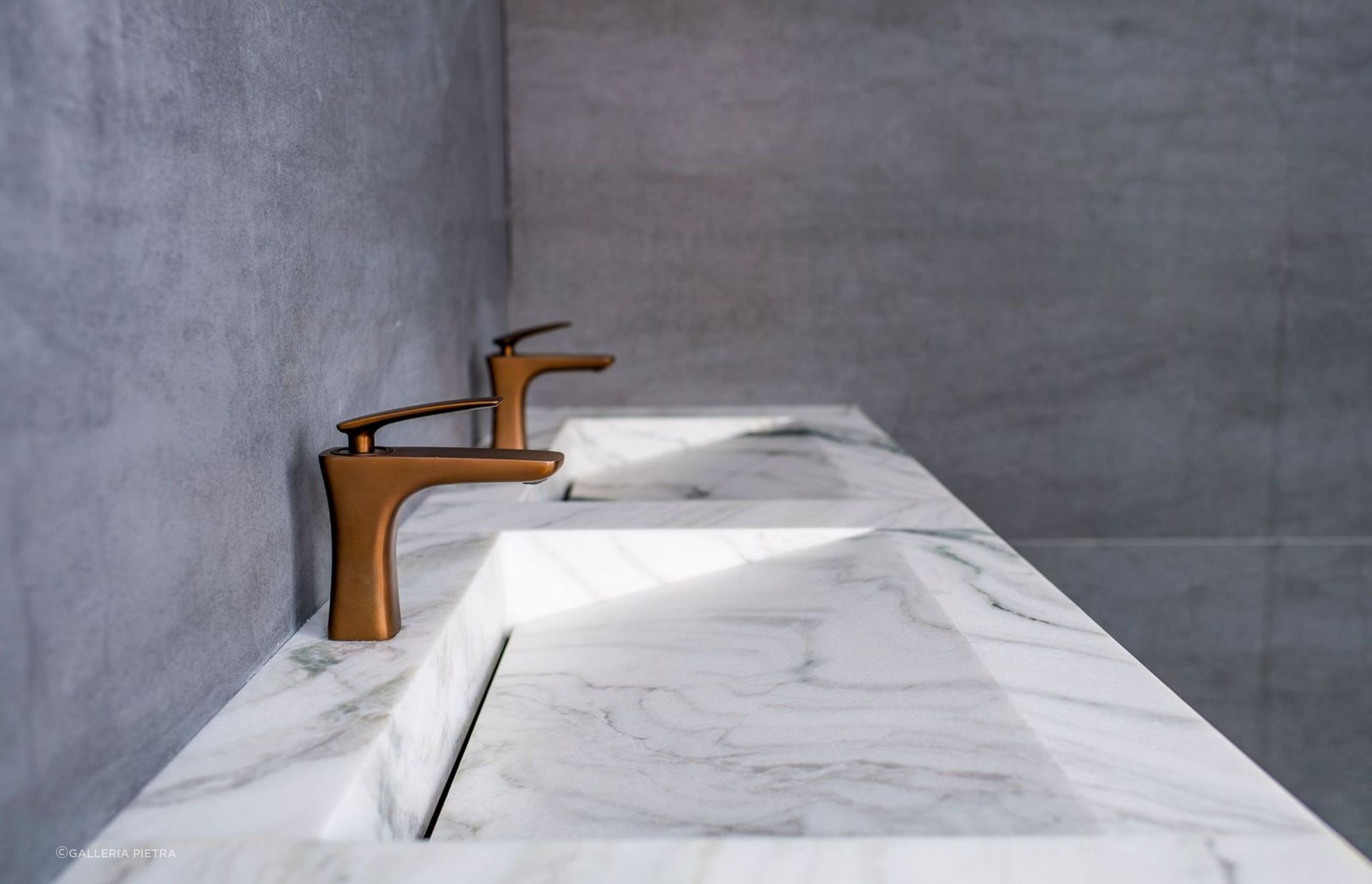 Panda white marble features in Galleria Pietra's Metbuilt Stone package in Hunters Hill