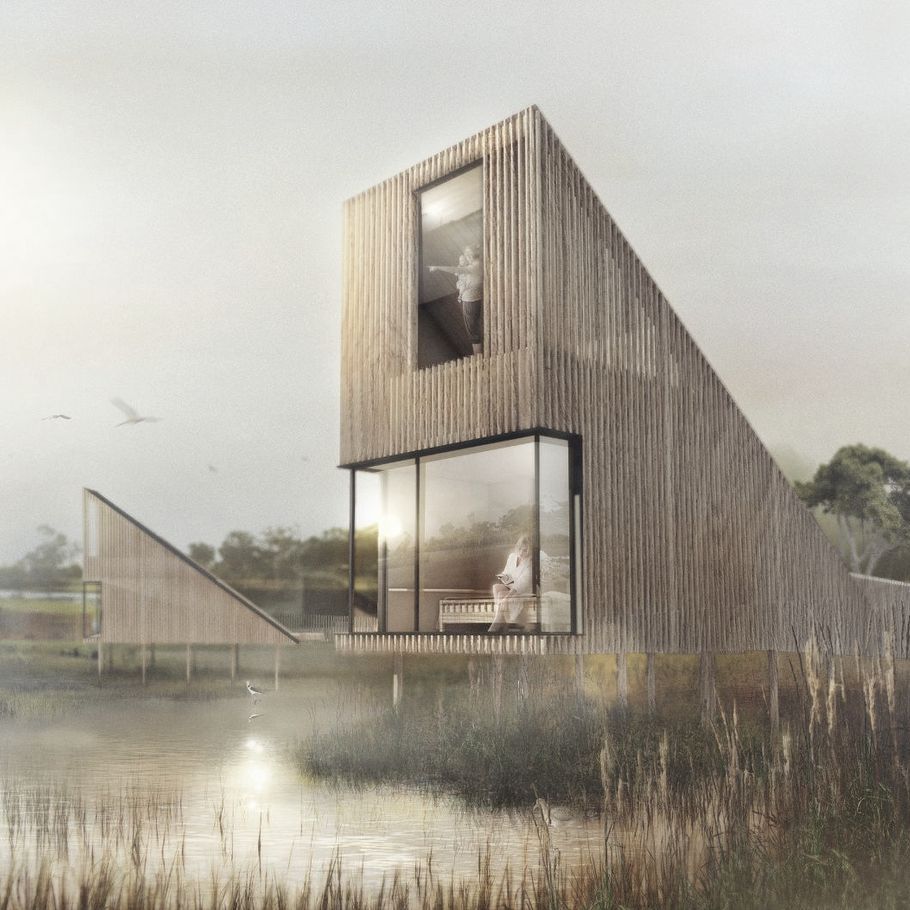 Cumulus Studio creates a dialogue between geometry and nature on the Murray River