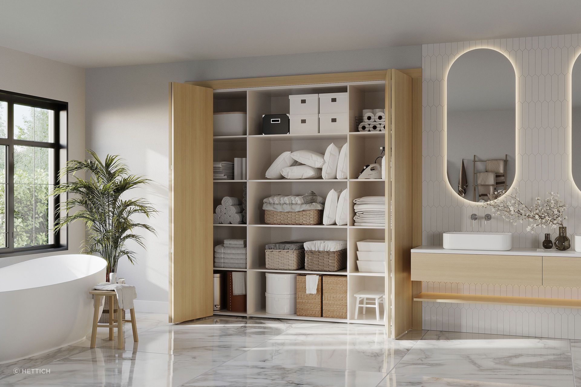 WingLine L | White | Linen Storage Application