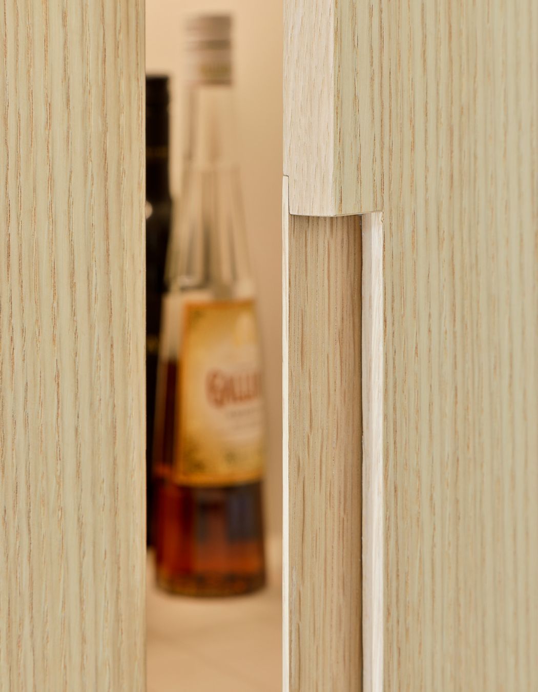 The oak dining table was inspiration for the new kitchen