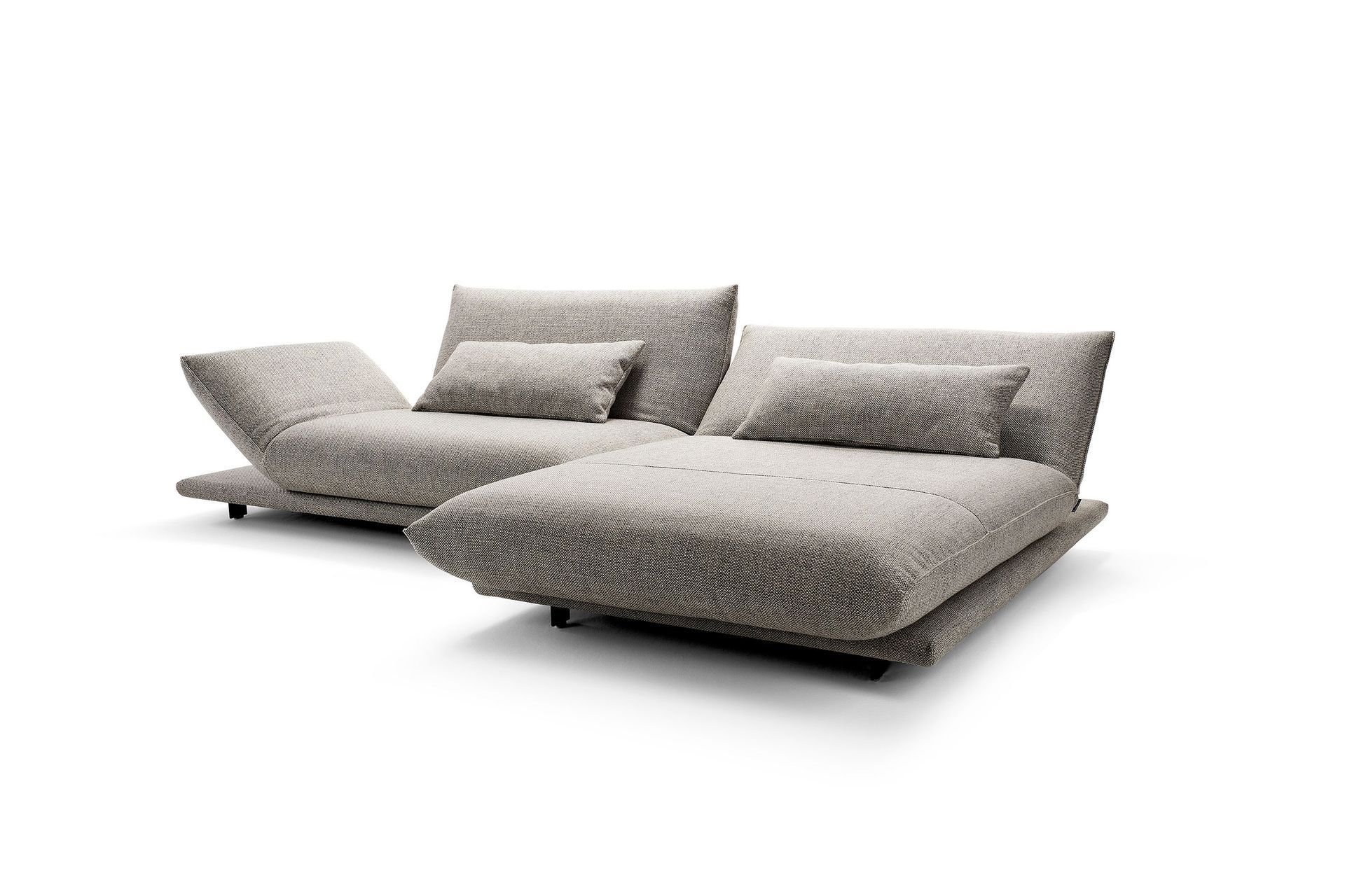This modular furniture has adjustable arm and back elements to suit your needs.