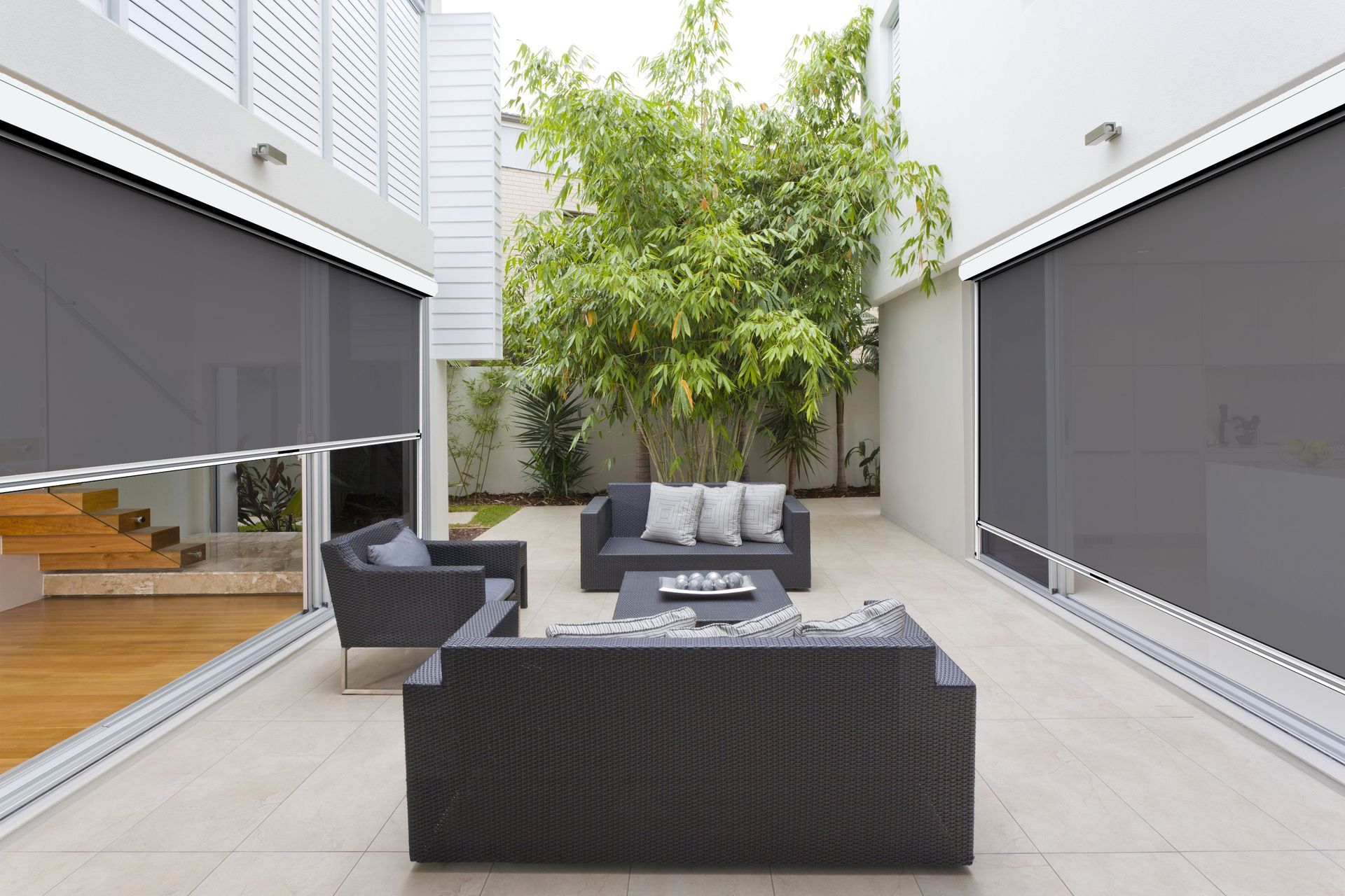 The incredibly popular solutions by Ziptrak, showcased here by Shade Elements, never fail to enhance an outdoor living area.