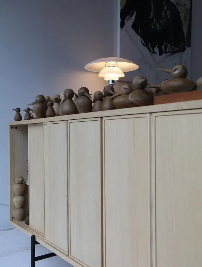 The travelling exhibition of Kristian Vedel birds, currently in New Zealand at Good Form.