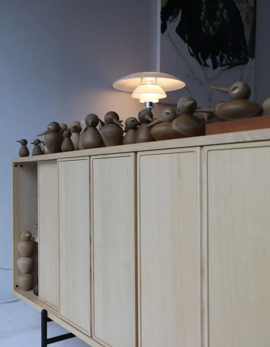 The travelling exhibition of Kristian Vedel birds, currently in New Zealand at Good Form.