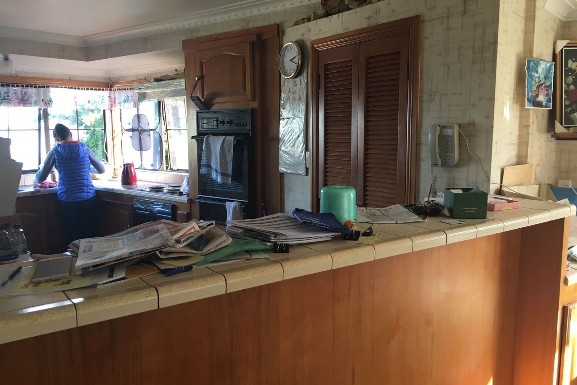Kitchen renovation in Blockhouse Bay - BEFORE we renovated the kitchen. 