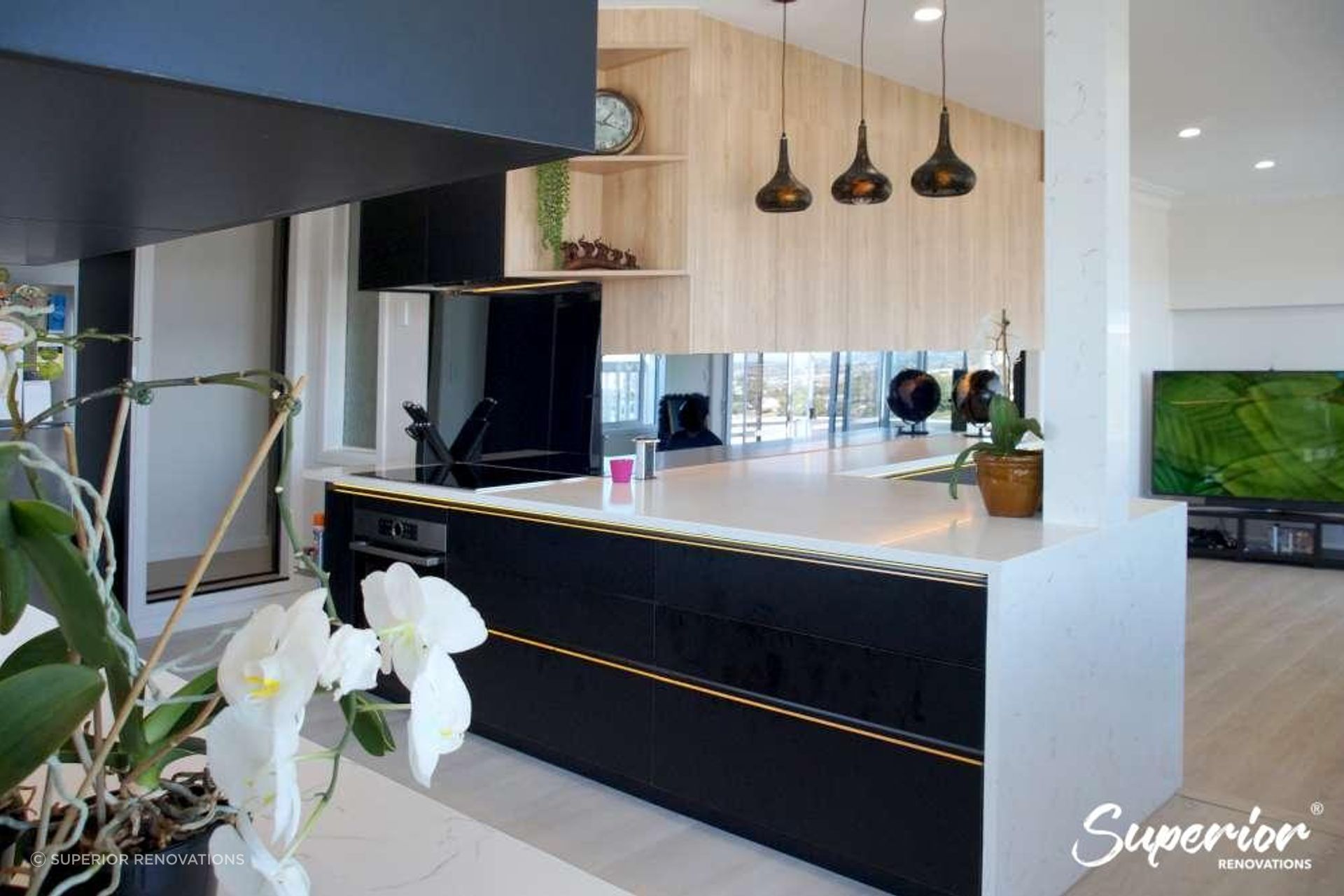 Consistent accent style pieces across the kitchen design