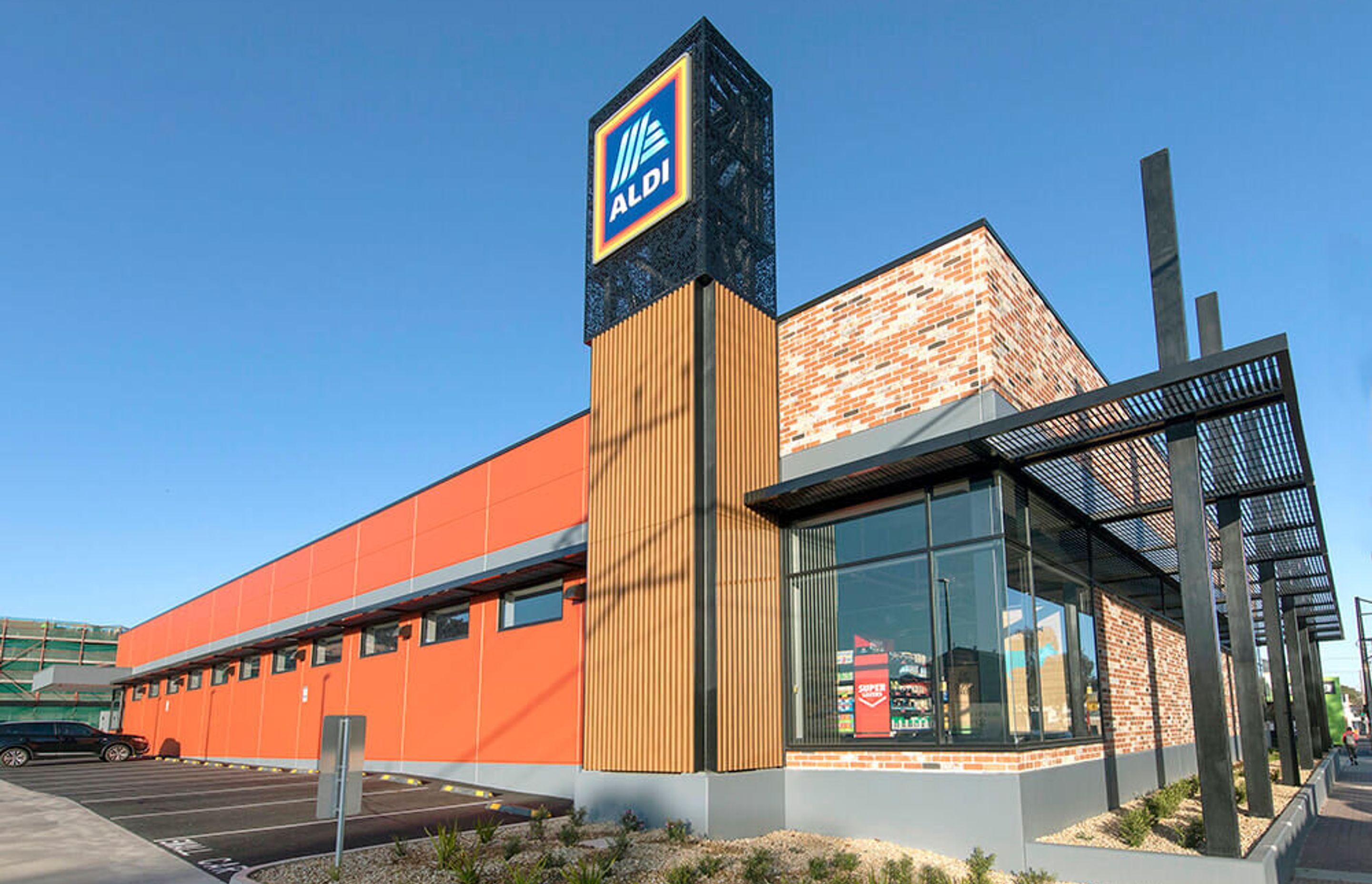 “Good Different” Facade for Aldi Norwood, South Australia