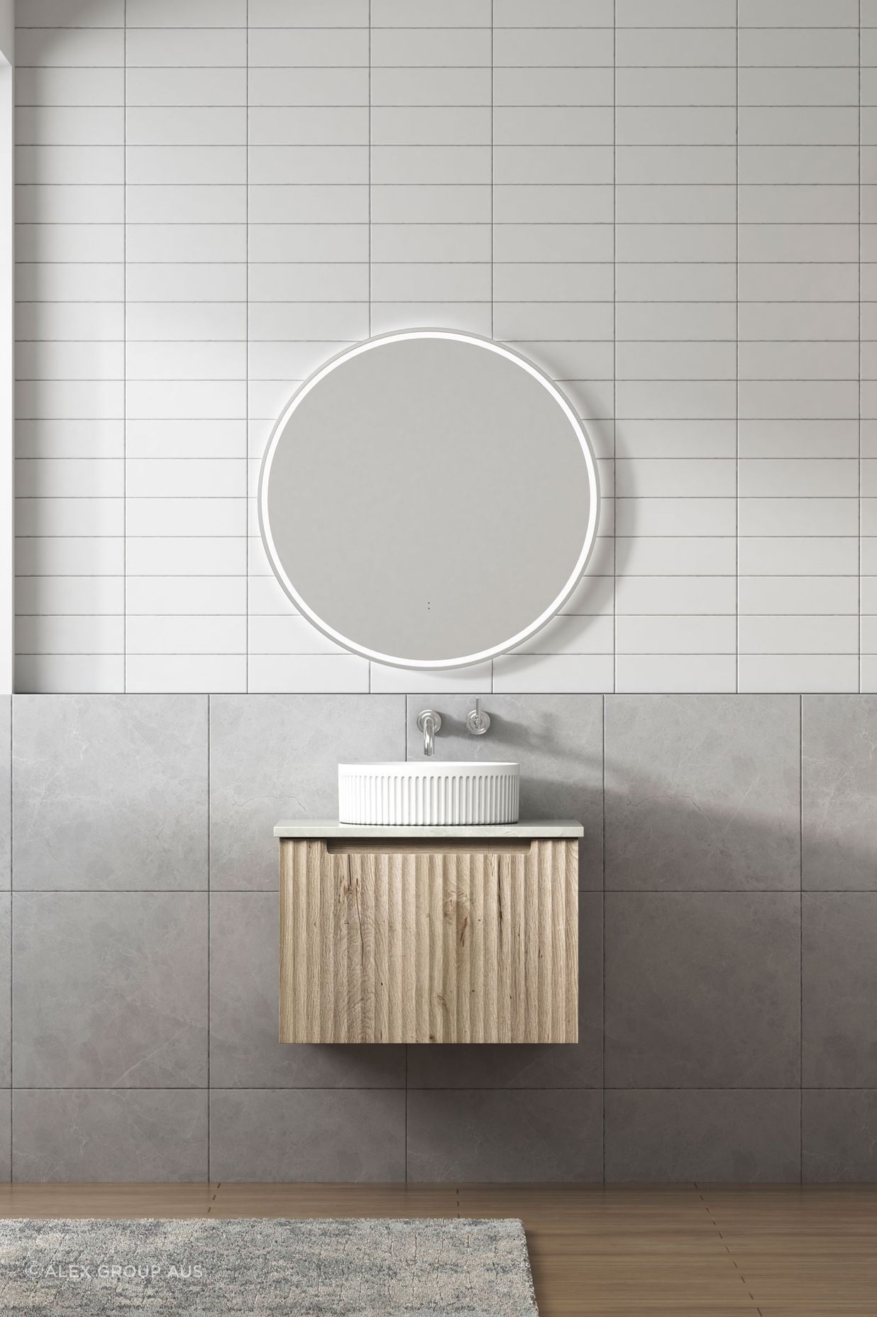 A single vanity is perfect for a limited space