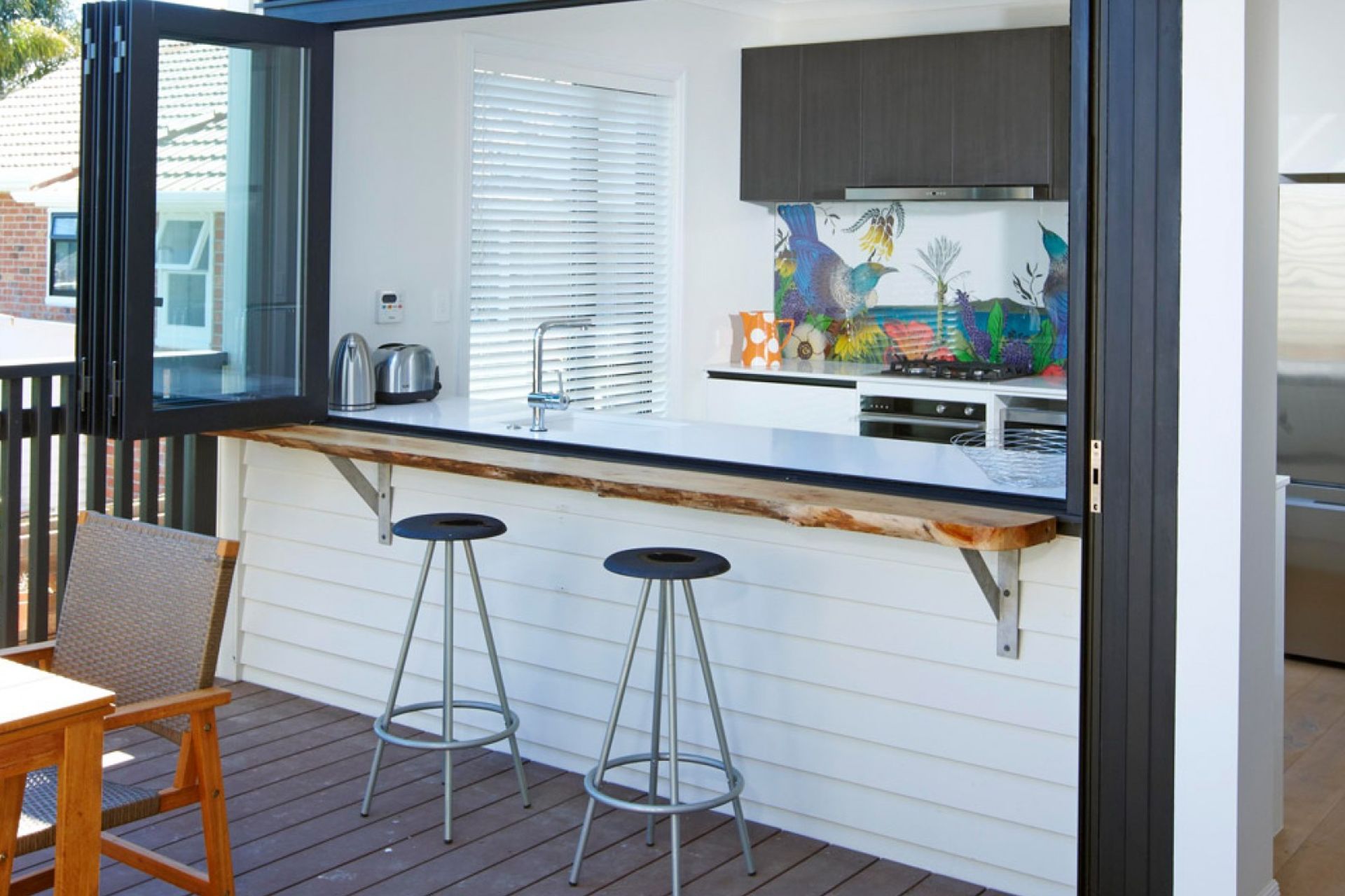 Window frames provide structure for the whole product.