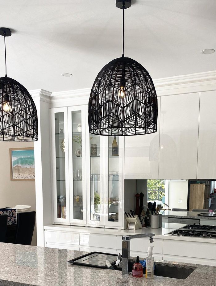 Amalfi Rattan Lace Pendant Light by Ivory &amp; Deene
