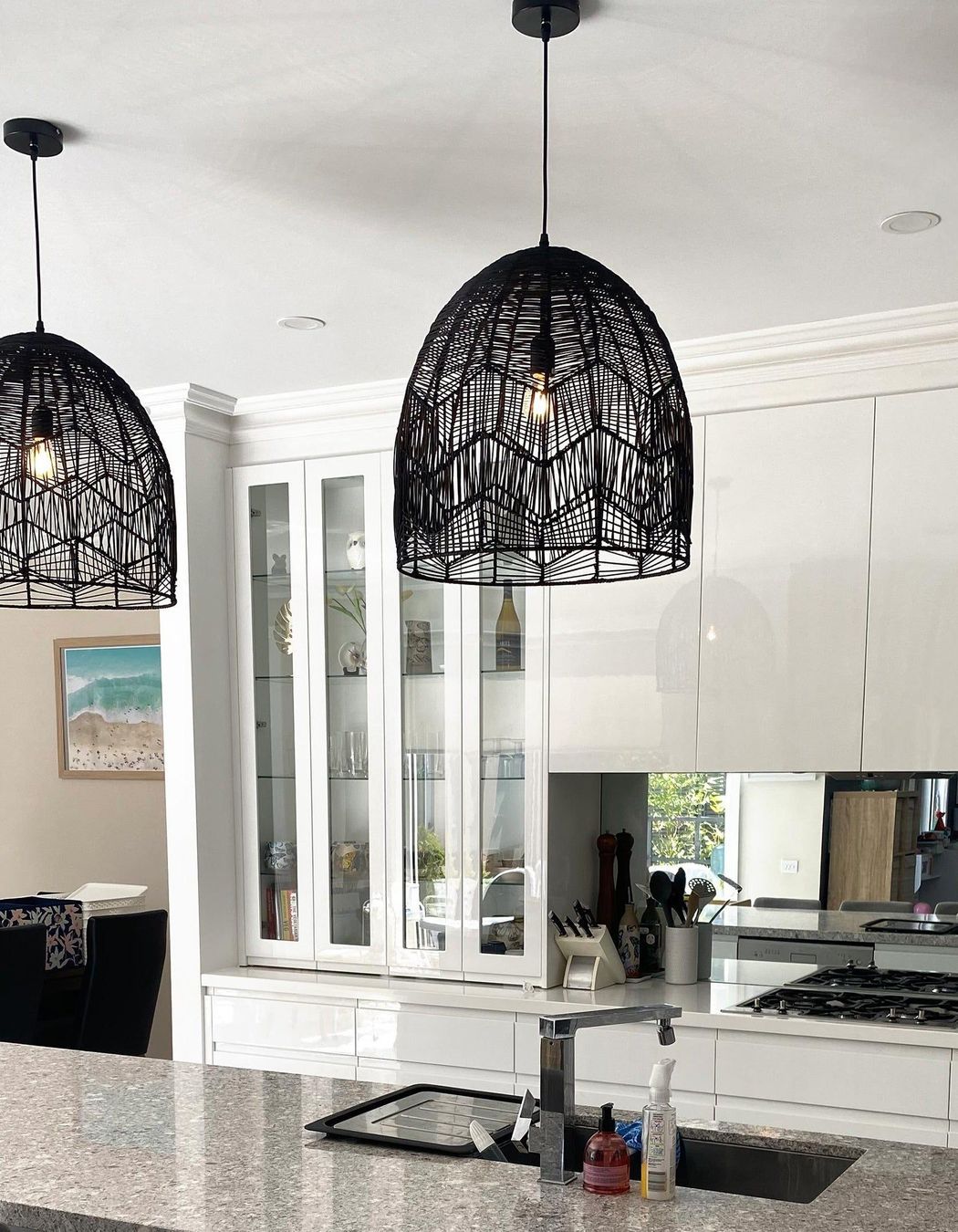 Amalfi Rattan Lace Pendant Light by Ivory &amp; Deene