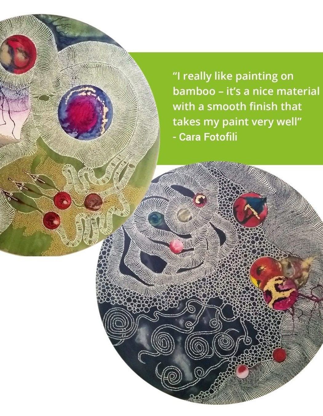 Inspiring Artwork on Bamboo Panels!