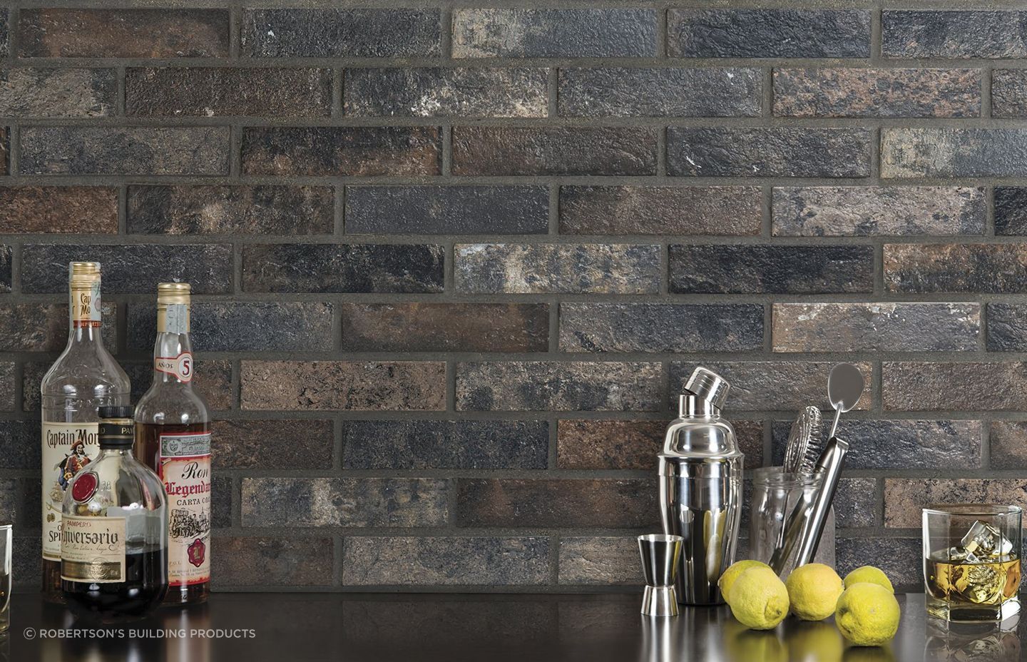 Brick tiles mimic the presence that natural brick brings to a setting.