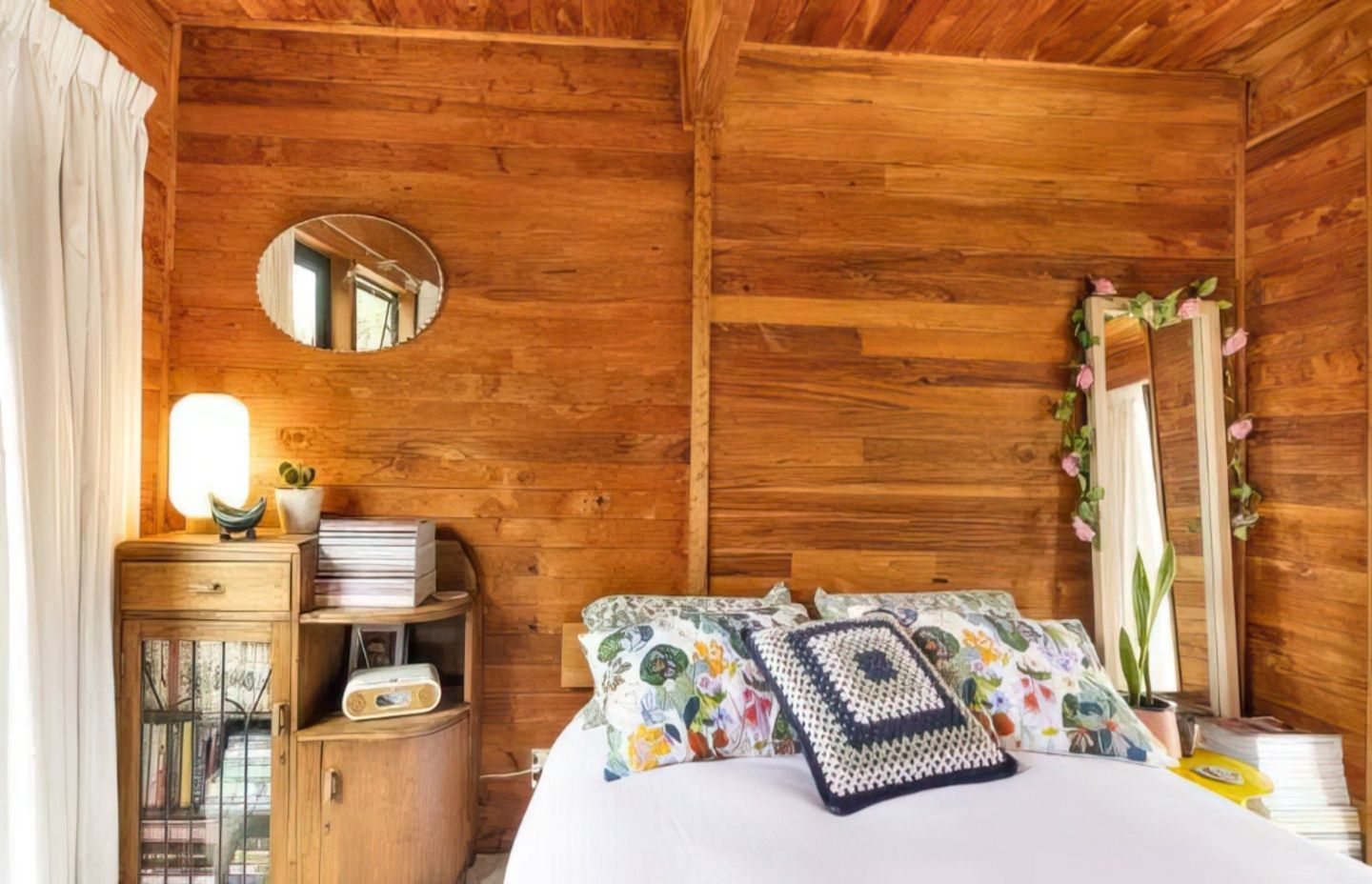 Carley and Bryn Lloyd’s bedroom is a converted garage. It will eventually be a rumpus room.