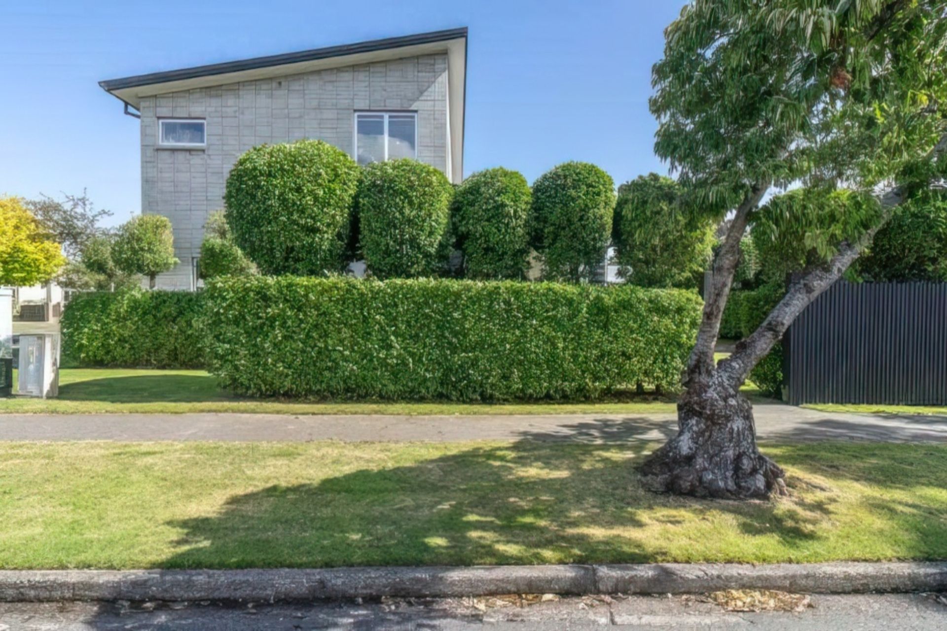 The home, in Gladstone, is rather modern, yet muted from the outside.