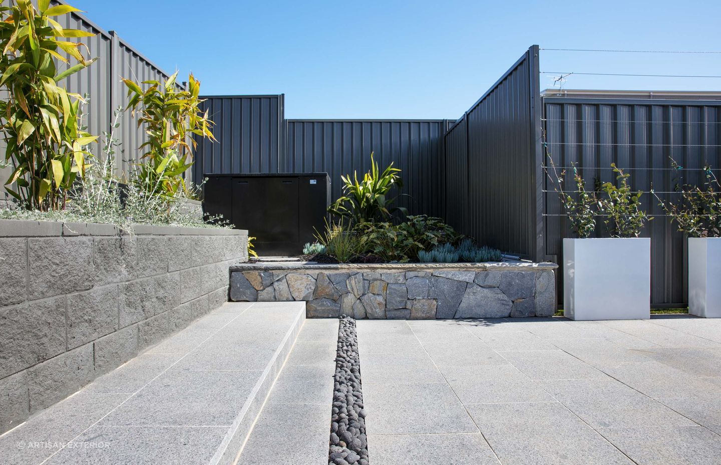 Granite slabs are often used for patios.